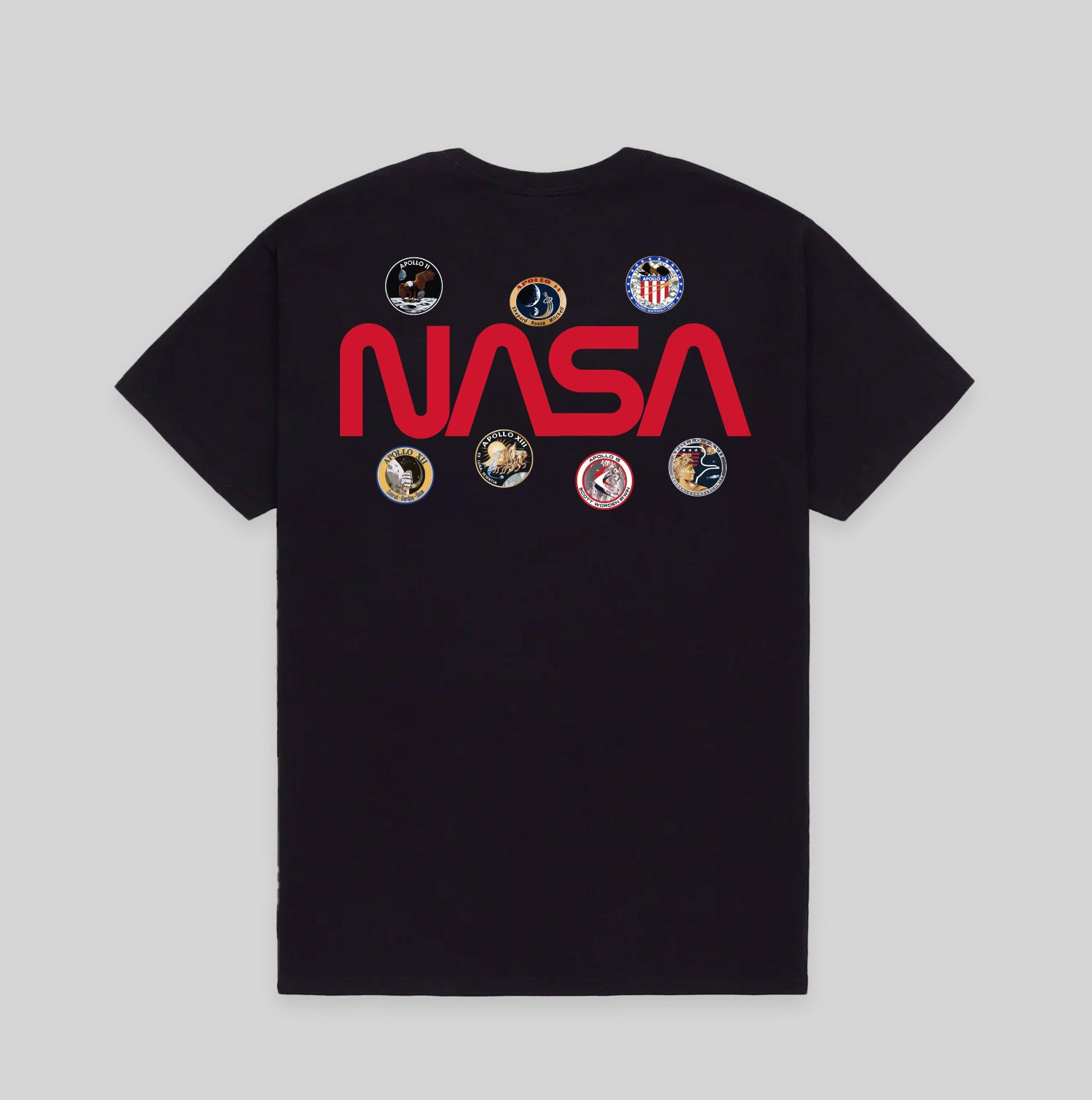 SKYLAB NASA MISSION PATCHES BLACK COTTON TEE