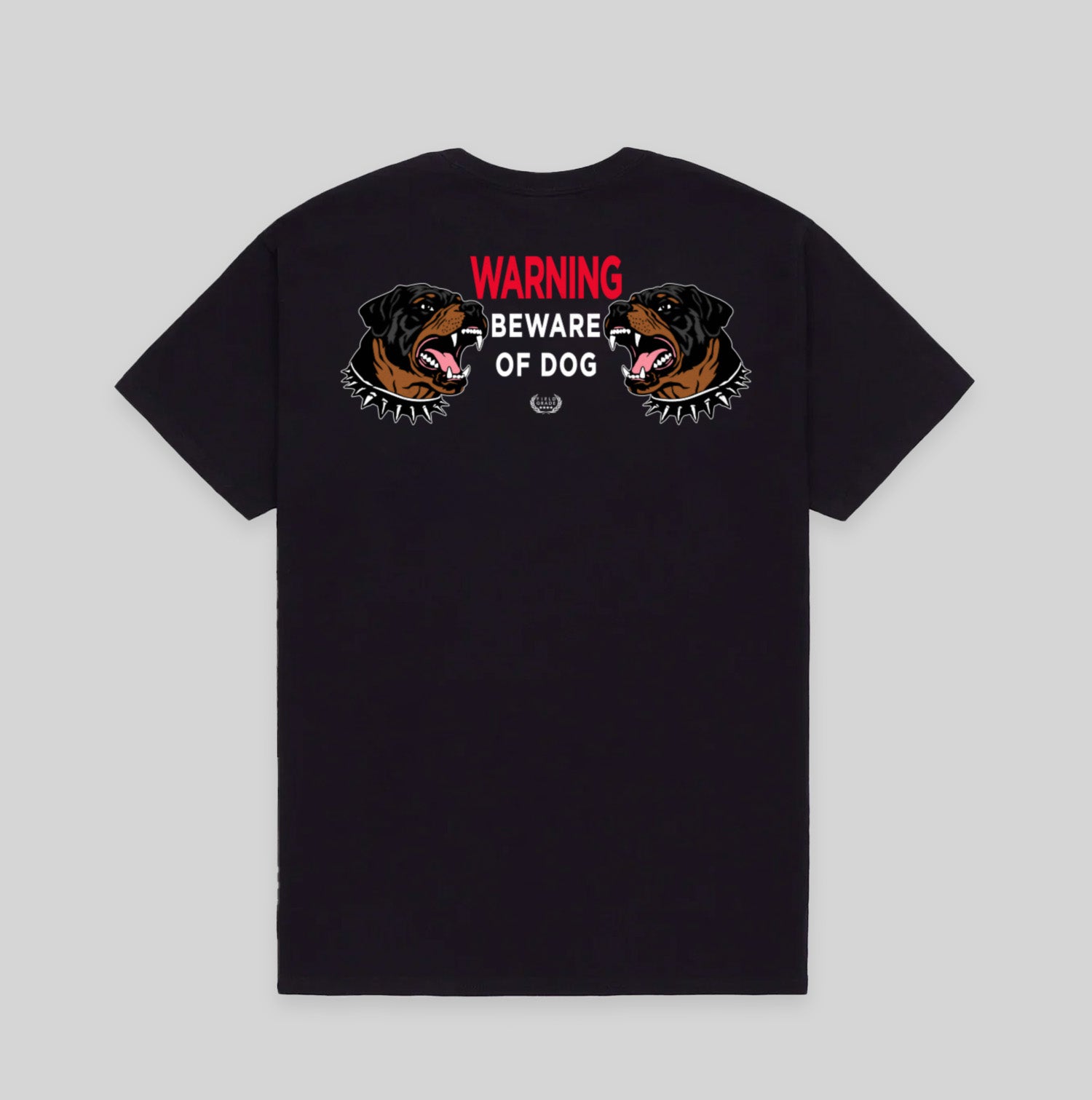 BEWARE OF ROTTY BLACK COTTON TEE