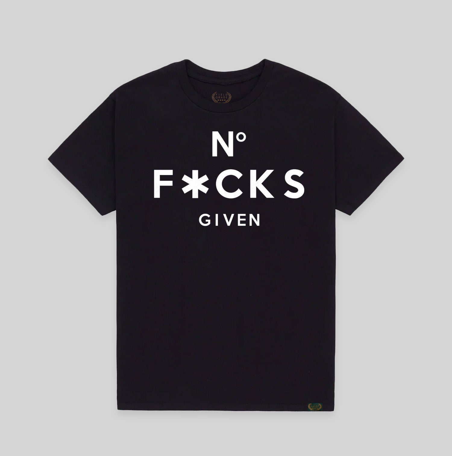 NO F*CKS GIVEN BLACK COTTON TEE