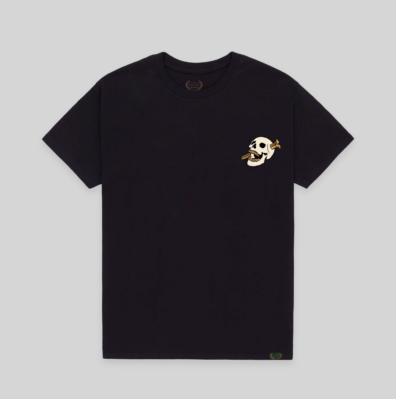 SCREWED UP BLACK/BONE  COTTON TEE