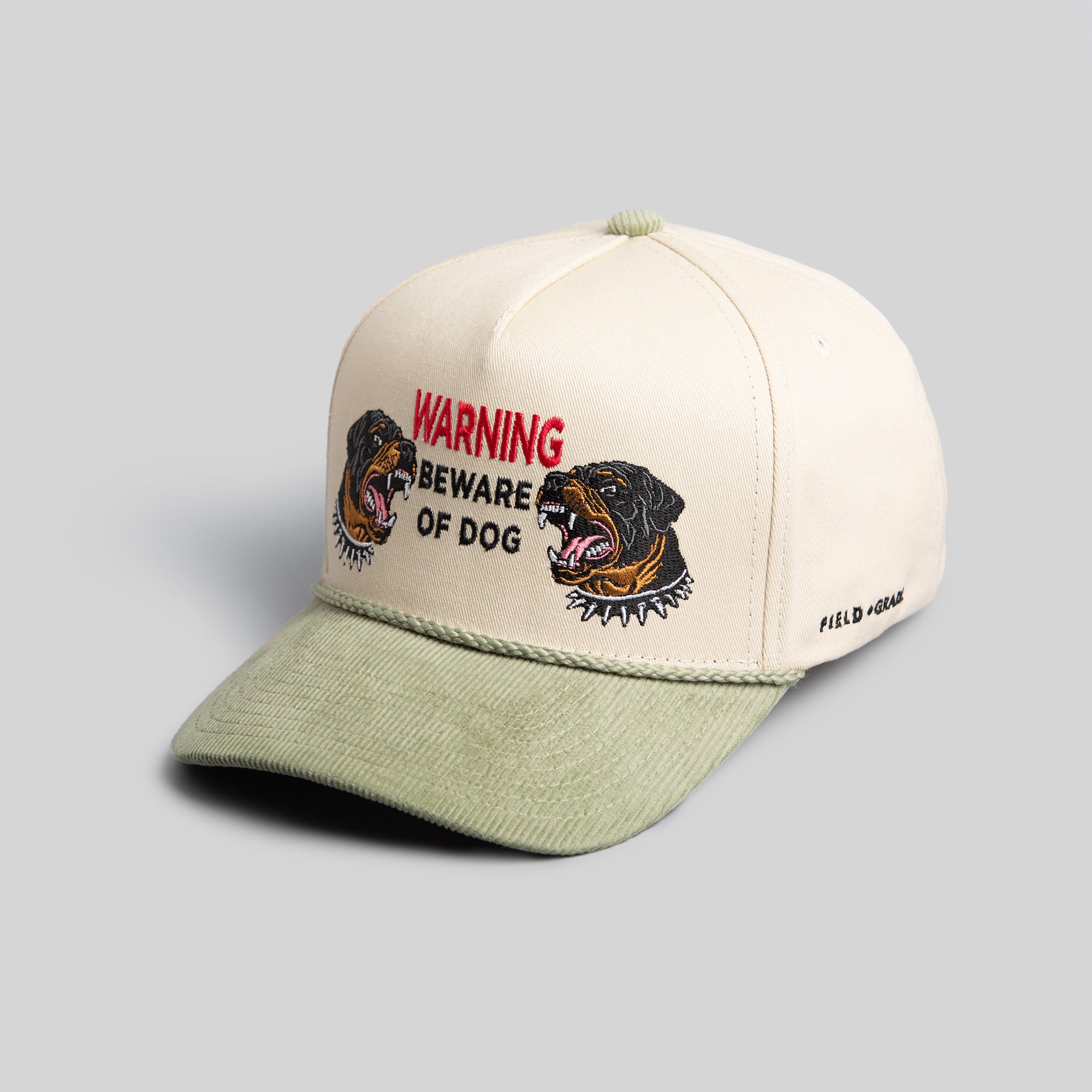 BEWARE OF ROTTY SAND SAGE TWILL/CORDUROY TRUCKER HAT