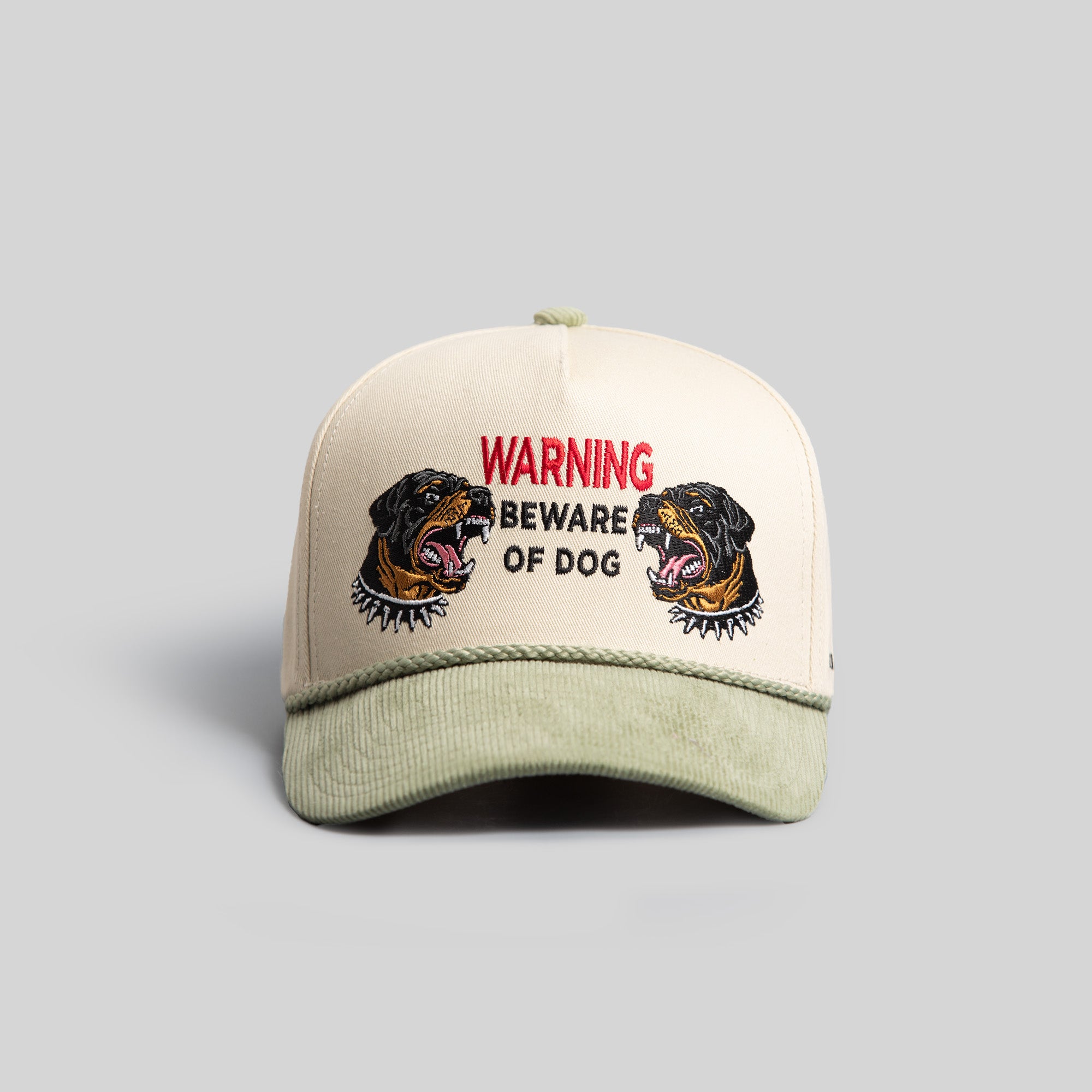 BEWARE OF ROTTY SAND SAGE TWILL/CORDUROY TRUCKER HAT