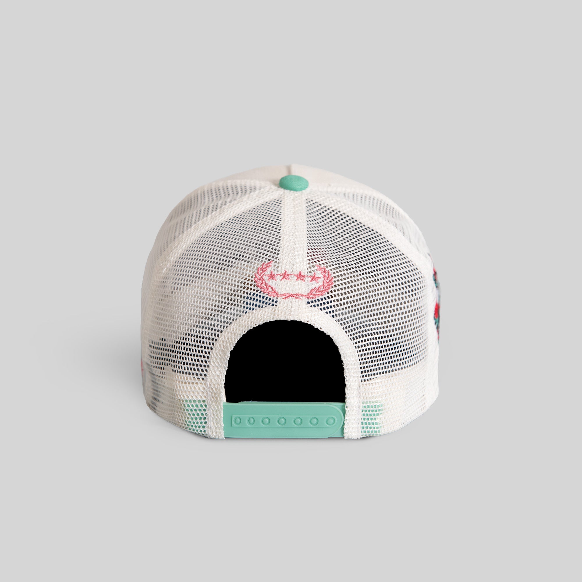 BUY HER FLOWERS OFF WHITE MINT TWILL MESH TRUCKER