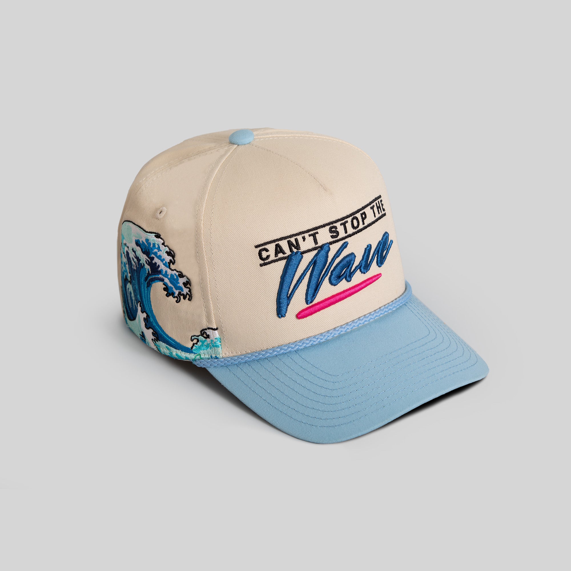 CANT STOP THE WAVE SAND UNI BLUE TWILL TRUCKER