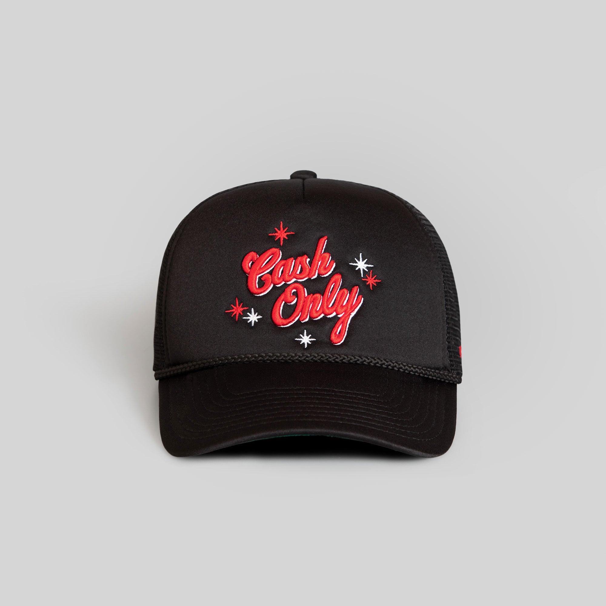 CASH ONLY BLACK FOAM TRUCKER