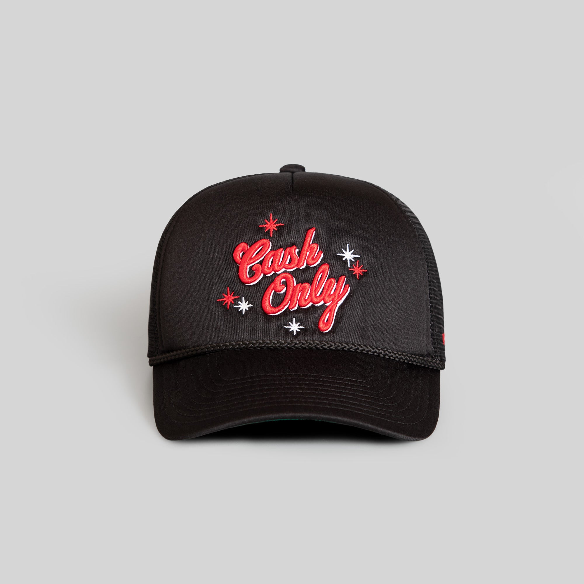 CASH ONLY BLACK FOAM TRUCKER