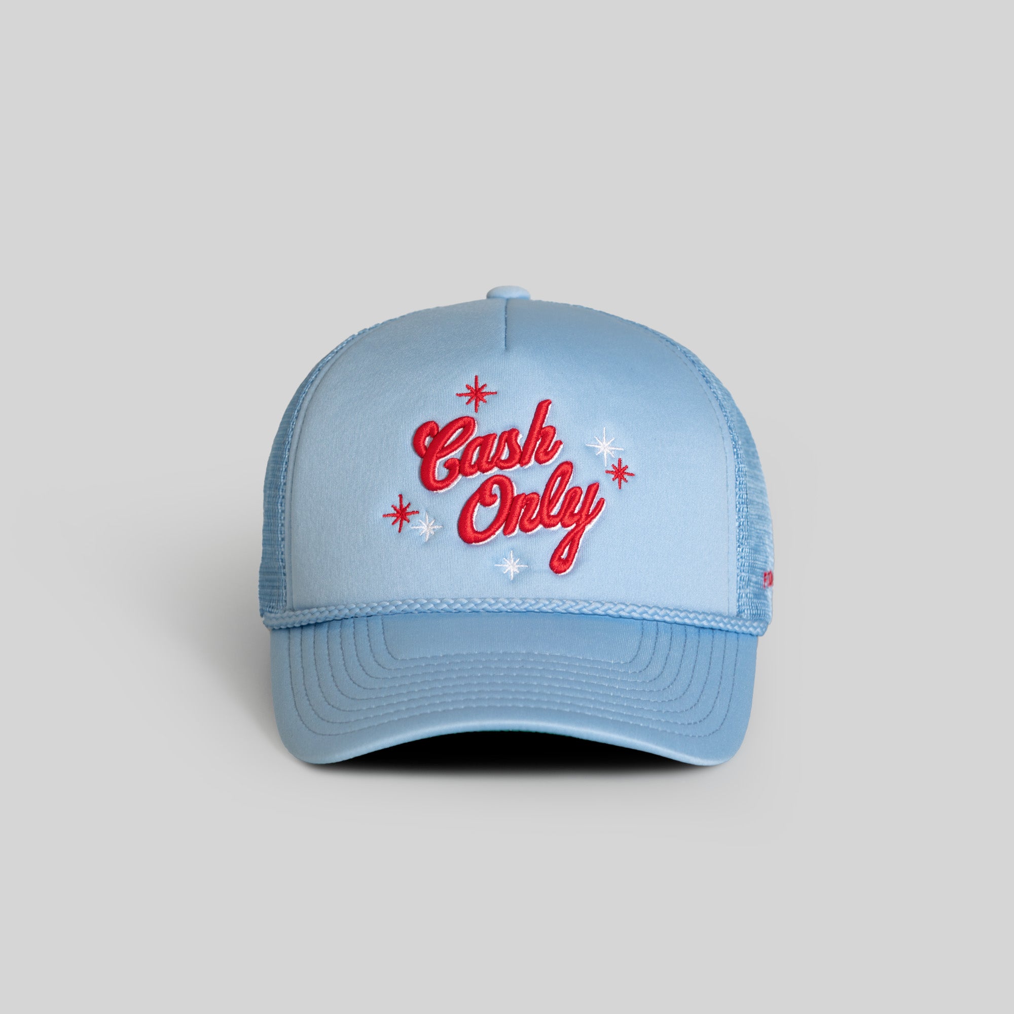 CASH ONLY UNI BLUE FOAM MESH TRUCKER