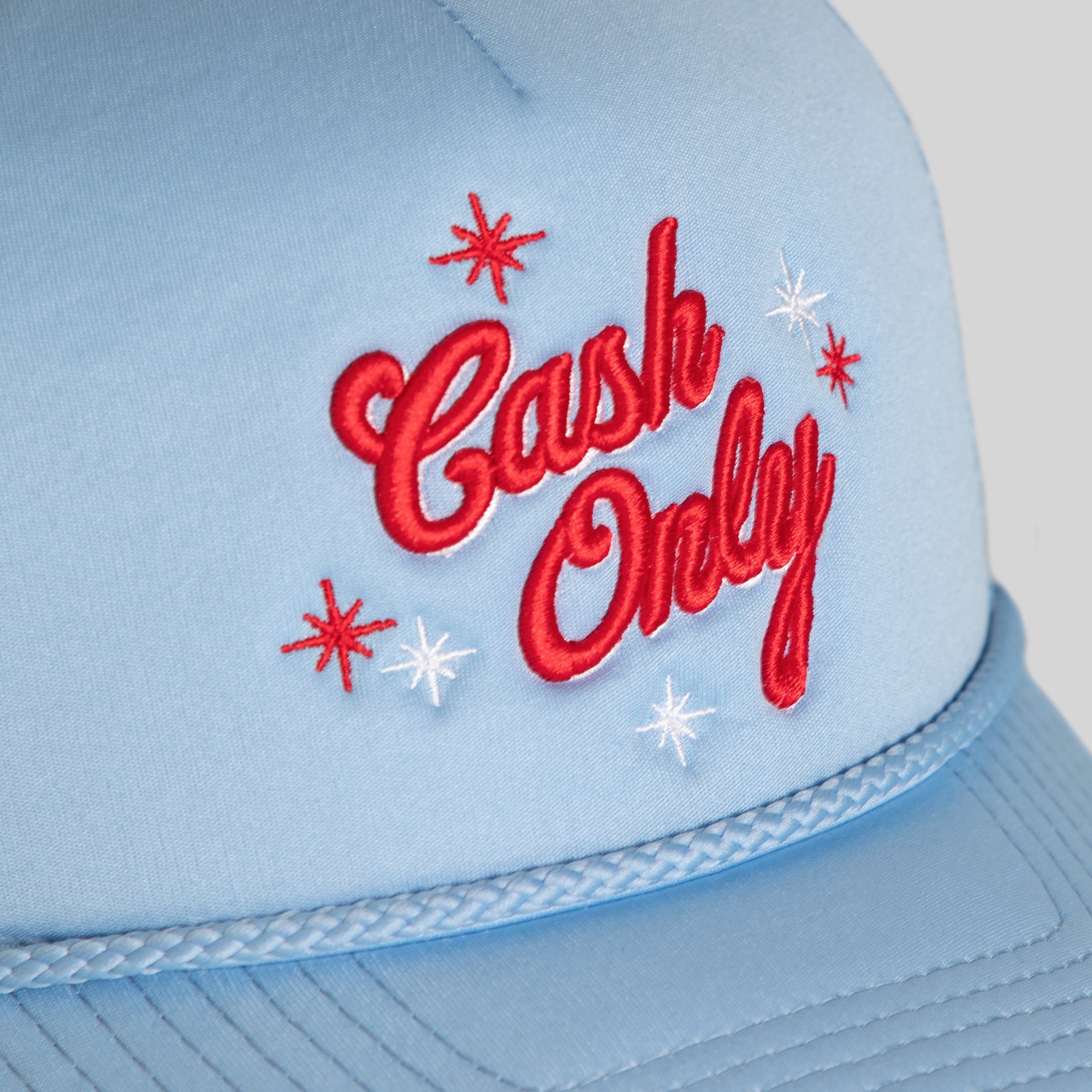 CASH ONLY UNI BLUE FOAM MESH TRUCKER