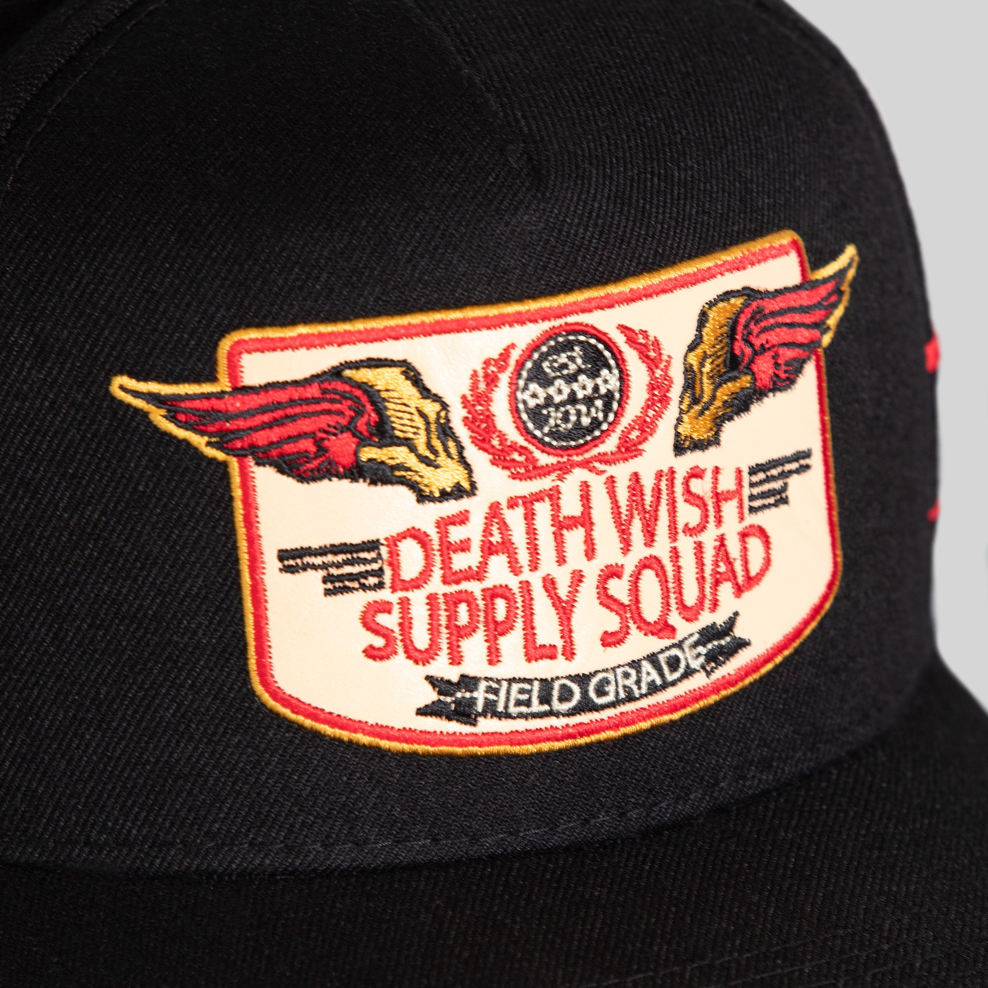 DEATH SQUAD BLACK TRUCKER HAT