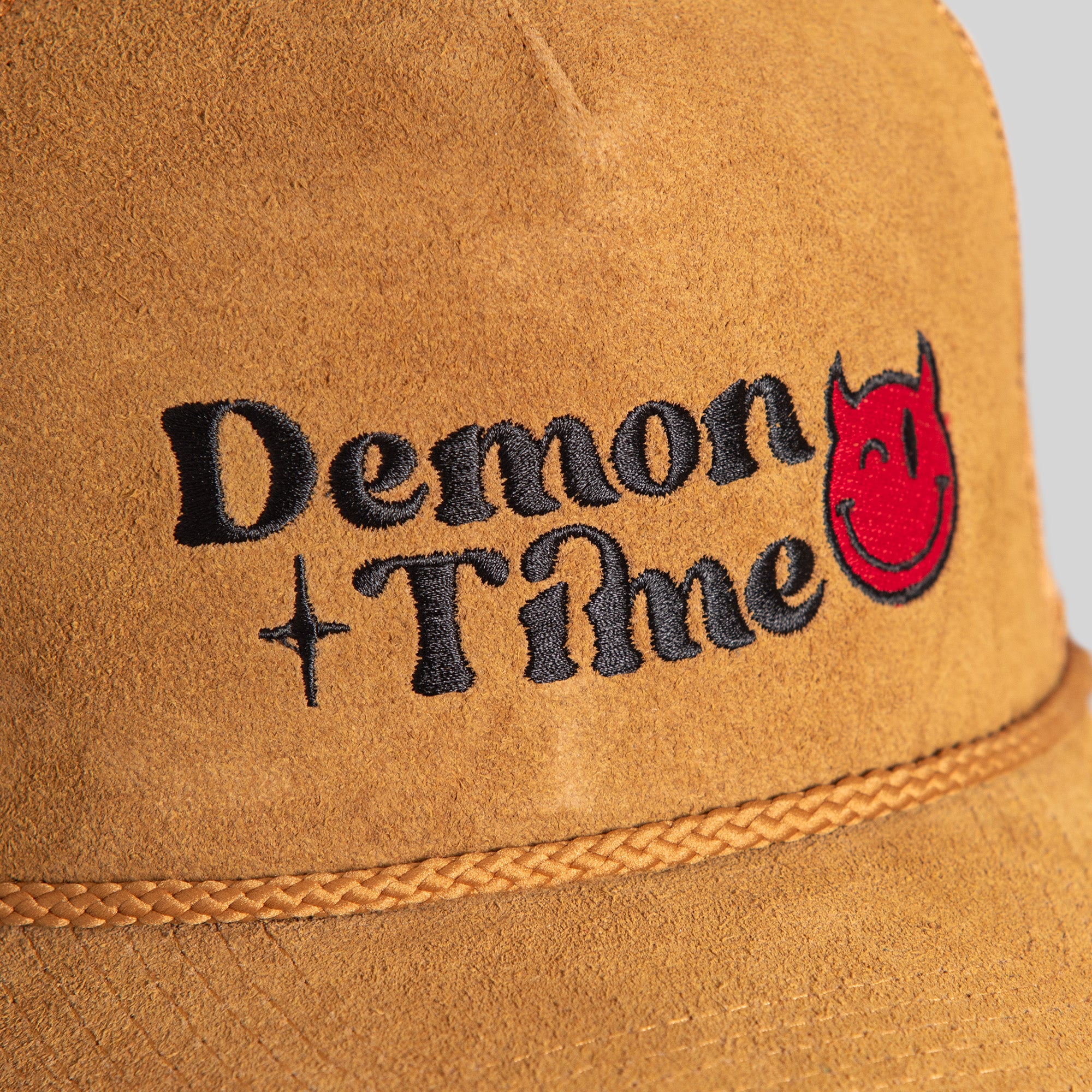 DEMON TIME WHEAT SUEDE TRUCKER HAT