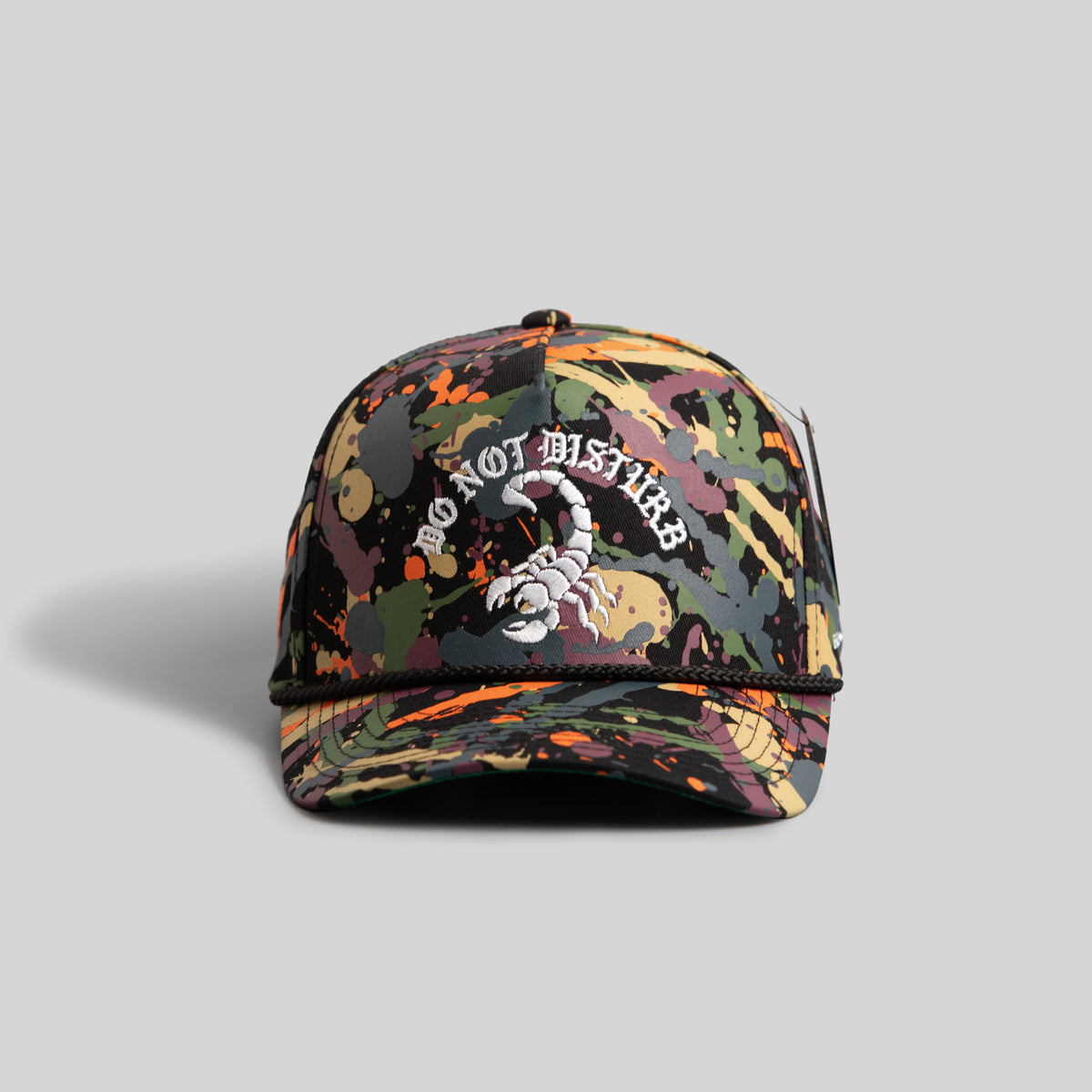DO NOT DISTURB OLIVE SPLATTER TRUCKER HAT display picture 2