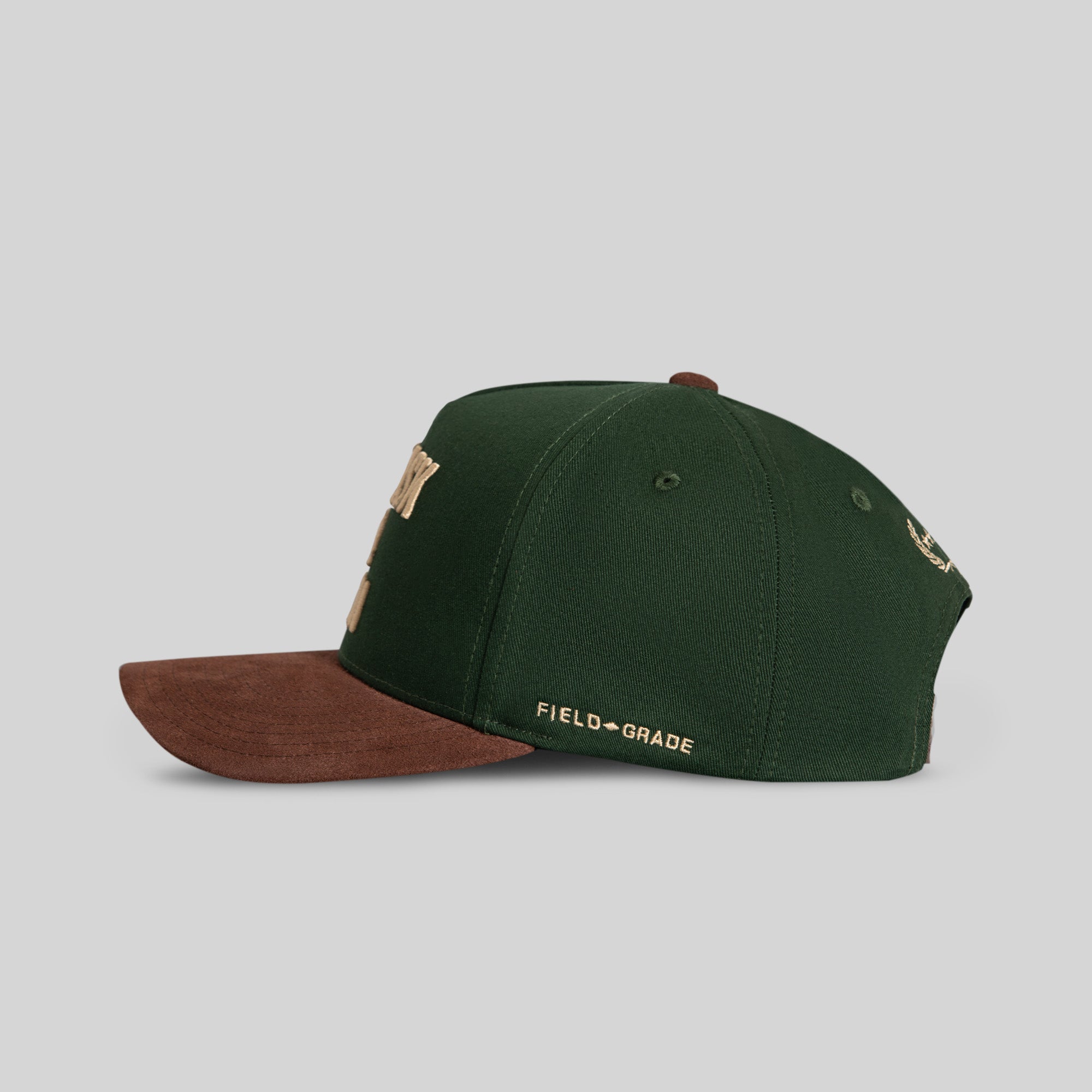 DON'T ASK ME FG GREEN MOCHA TWILL SUEDE TRUCKER