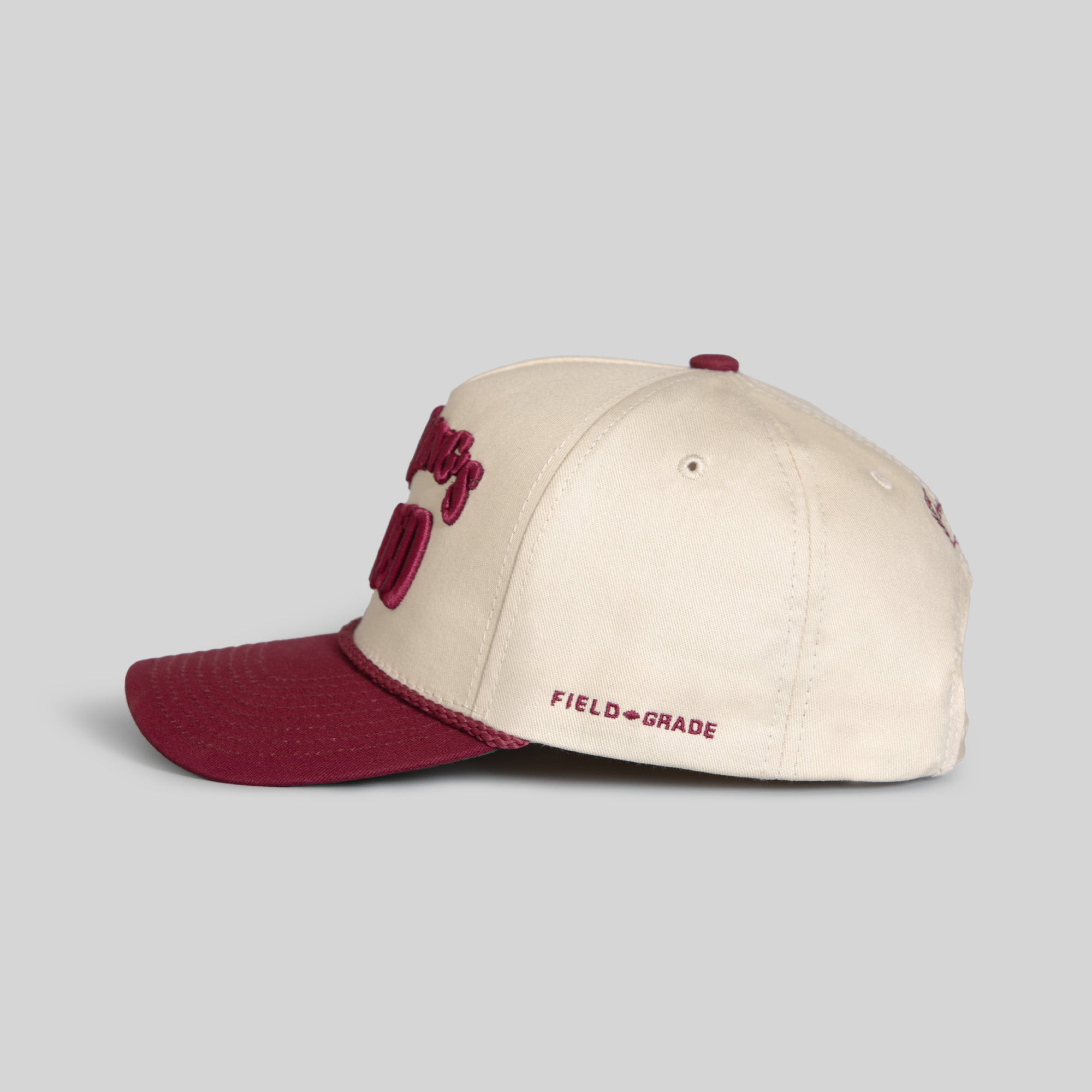 EVERYTHINGS F*CKED SAND BORDEAUX TWILL TRUCKER