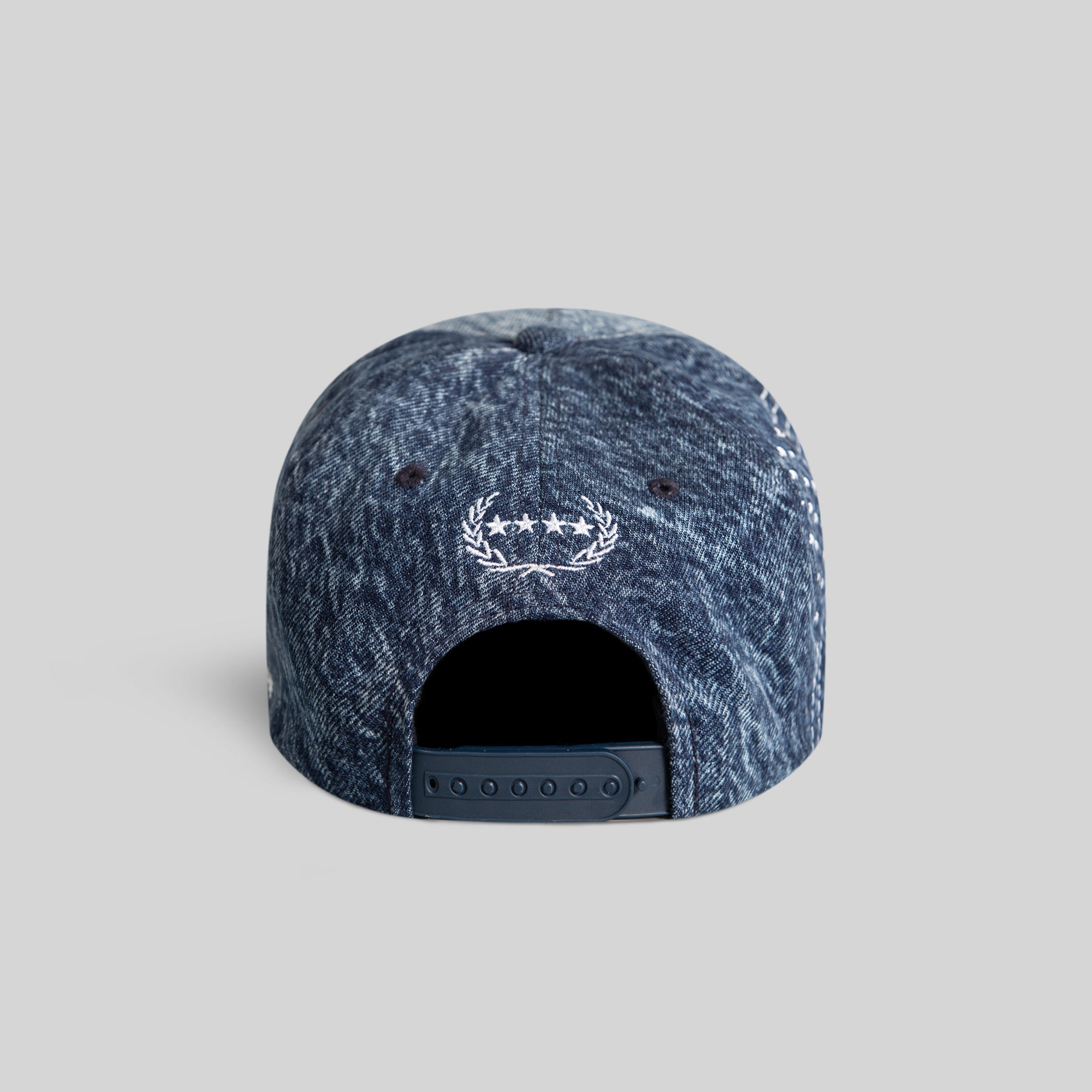 EVERYTHINGS F*CKED SASHIKO BLUE DENIM TRUCKER