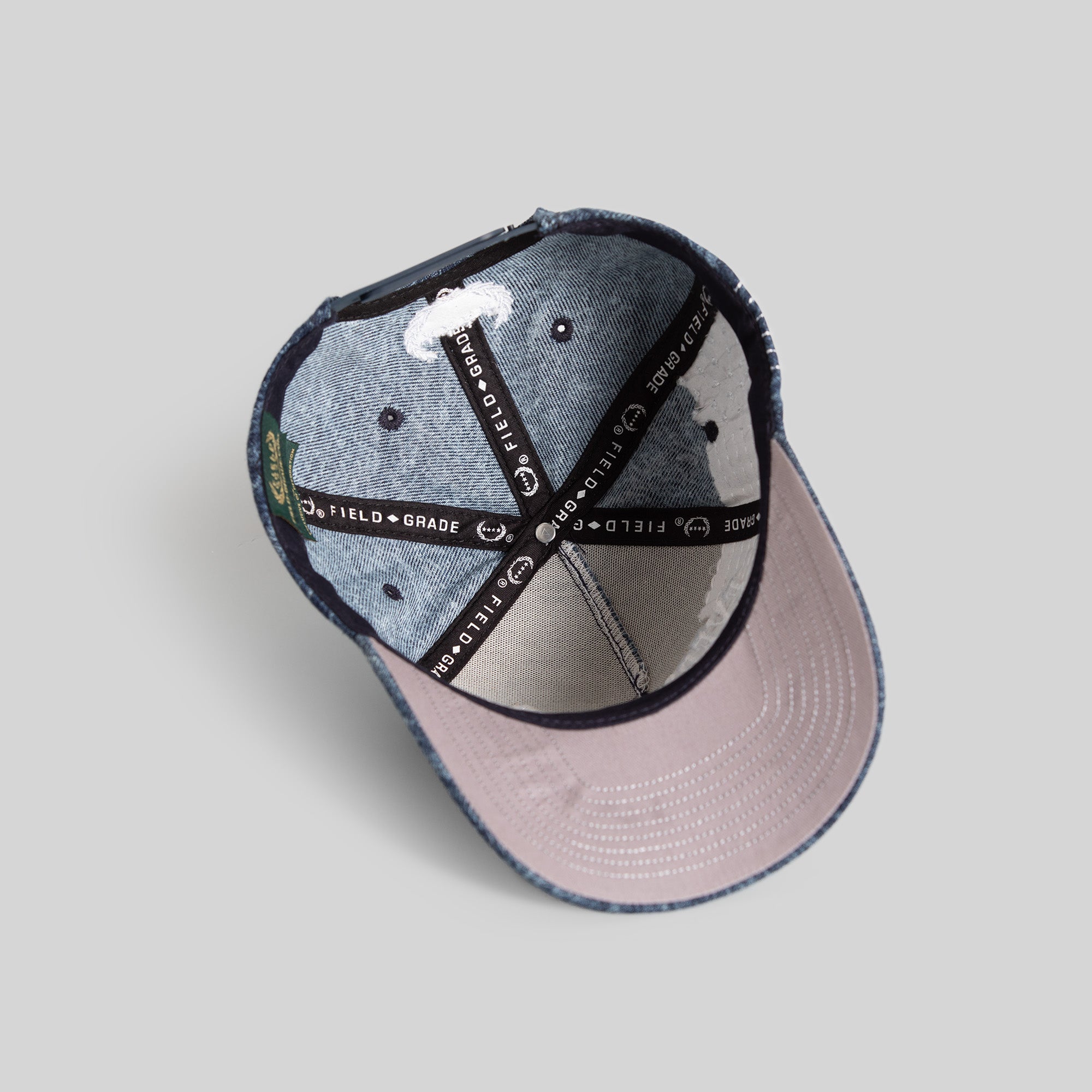 EVERYTHINGS F*CKED SASHIKO BLUE DENIM TRUCKER