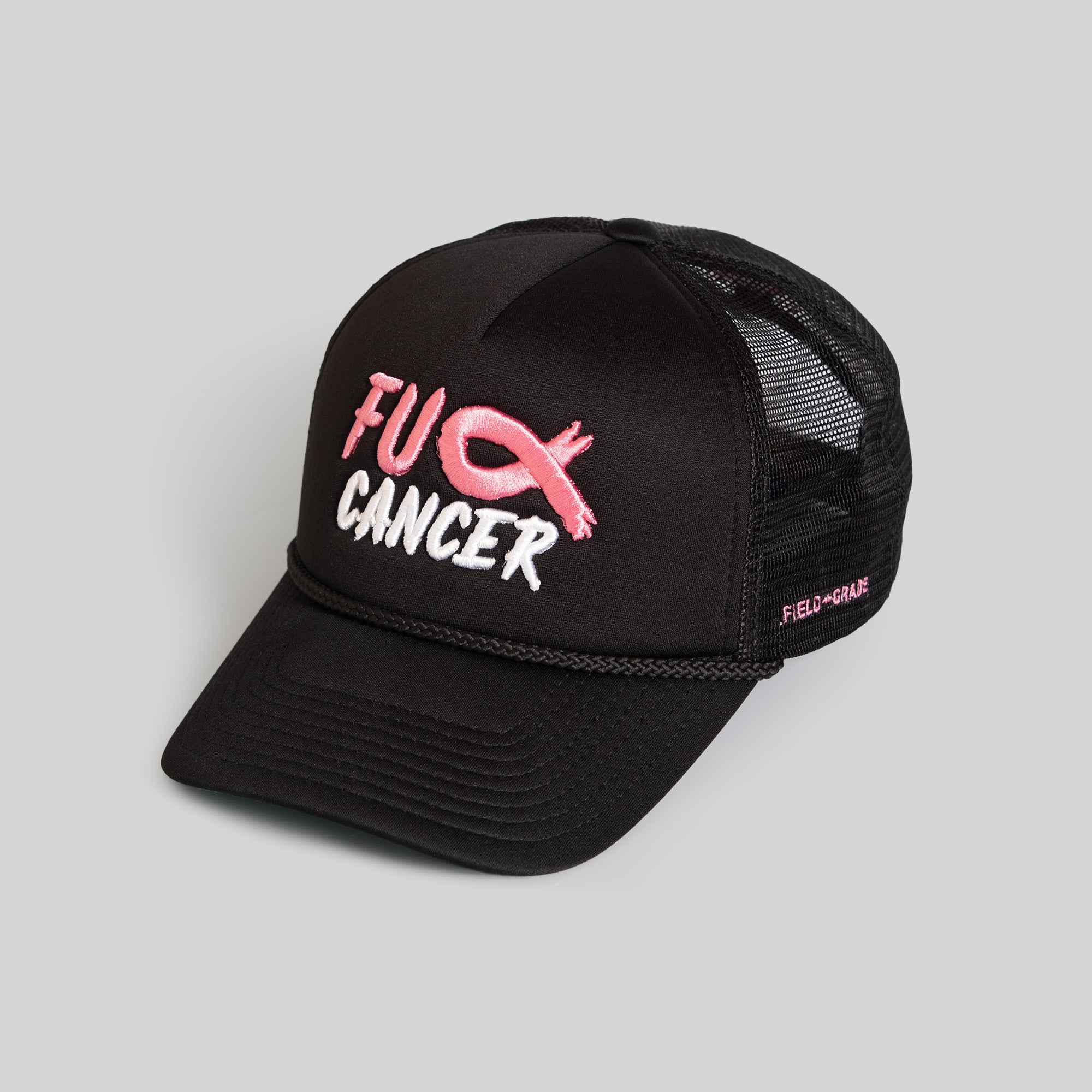 F*CK CANCER BLACK FOAM TRUCKER HAT