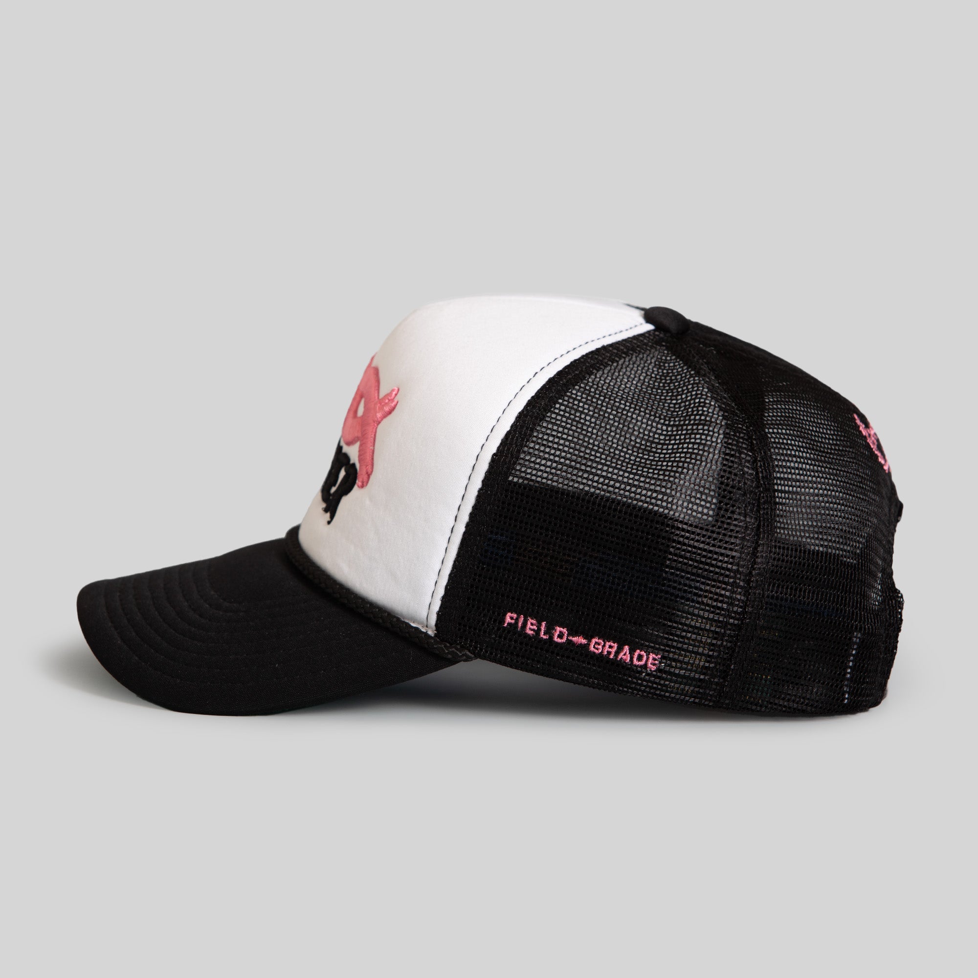 F*CK CANCER WHITE BLACK FOAM TRUCKER HAT