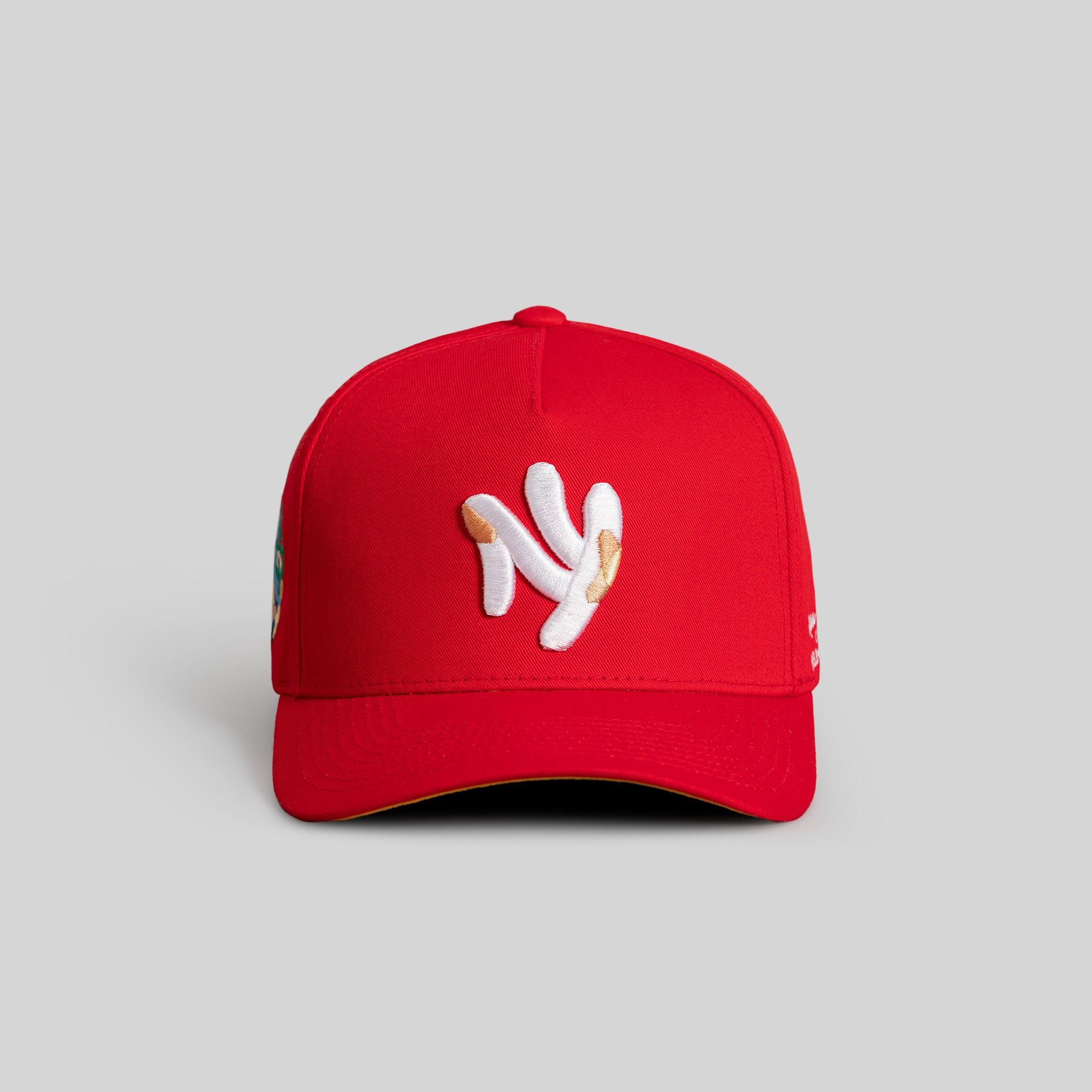 FIELD GRADE X KURVE STUDIO NY IS HEALING FIRE RED TWILL TRUCKER