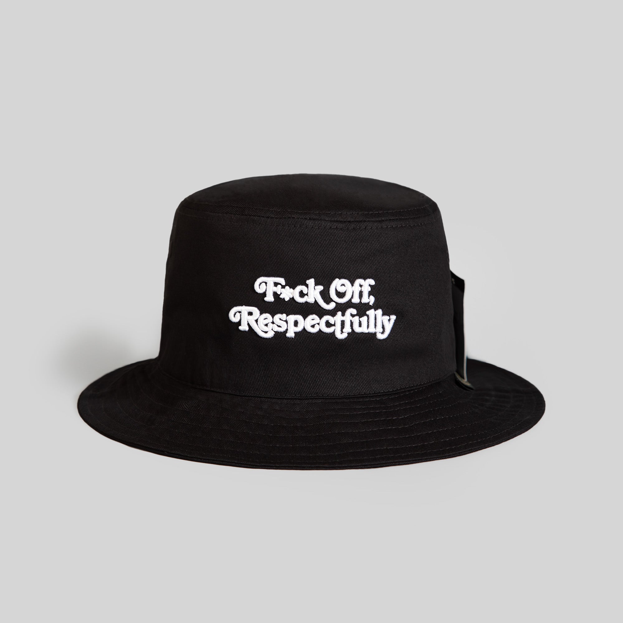 RESPECTFULLY BLACK BUCKET HAT