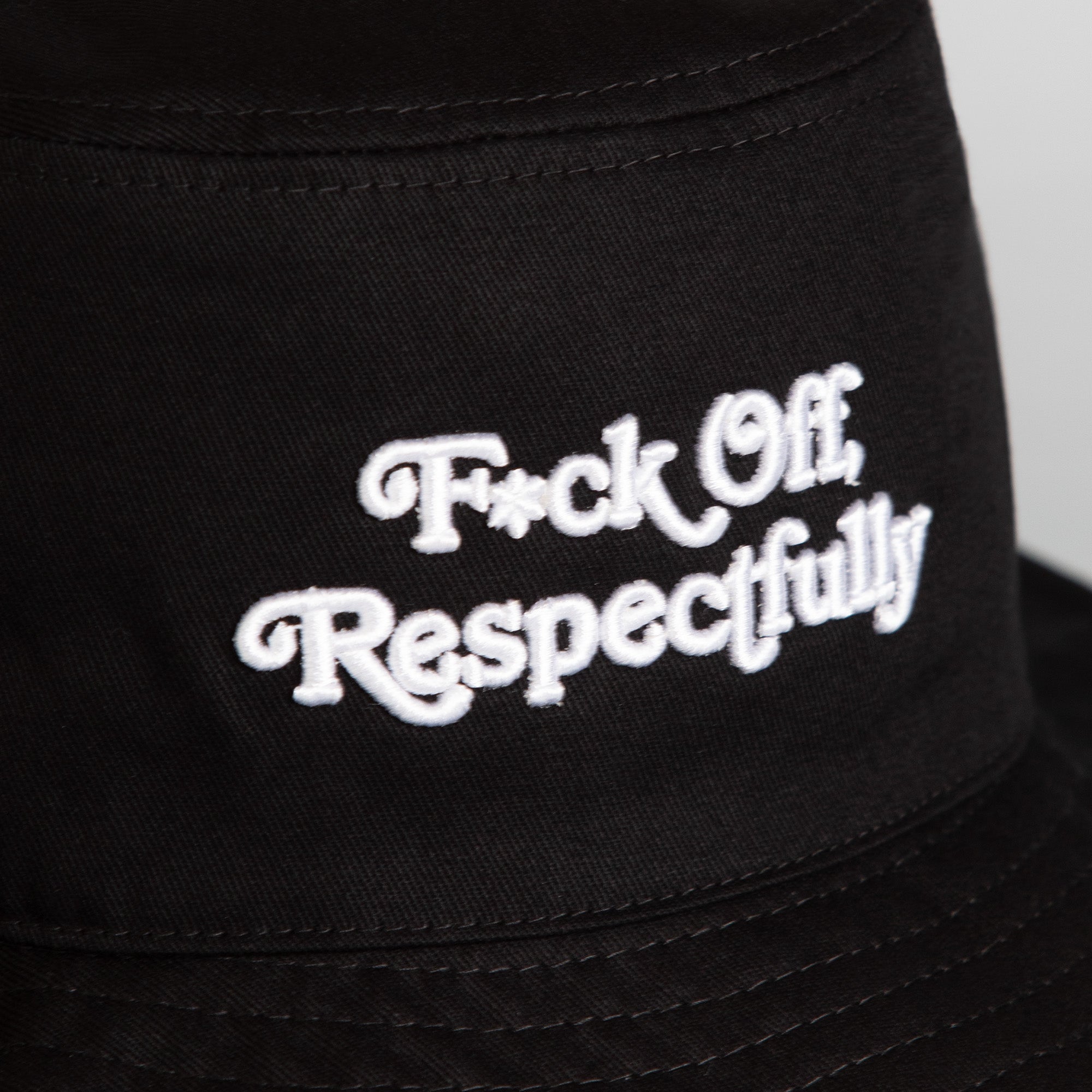 RESPECTFULLY BLACK BUCKET HAT
