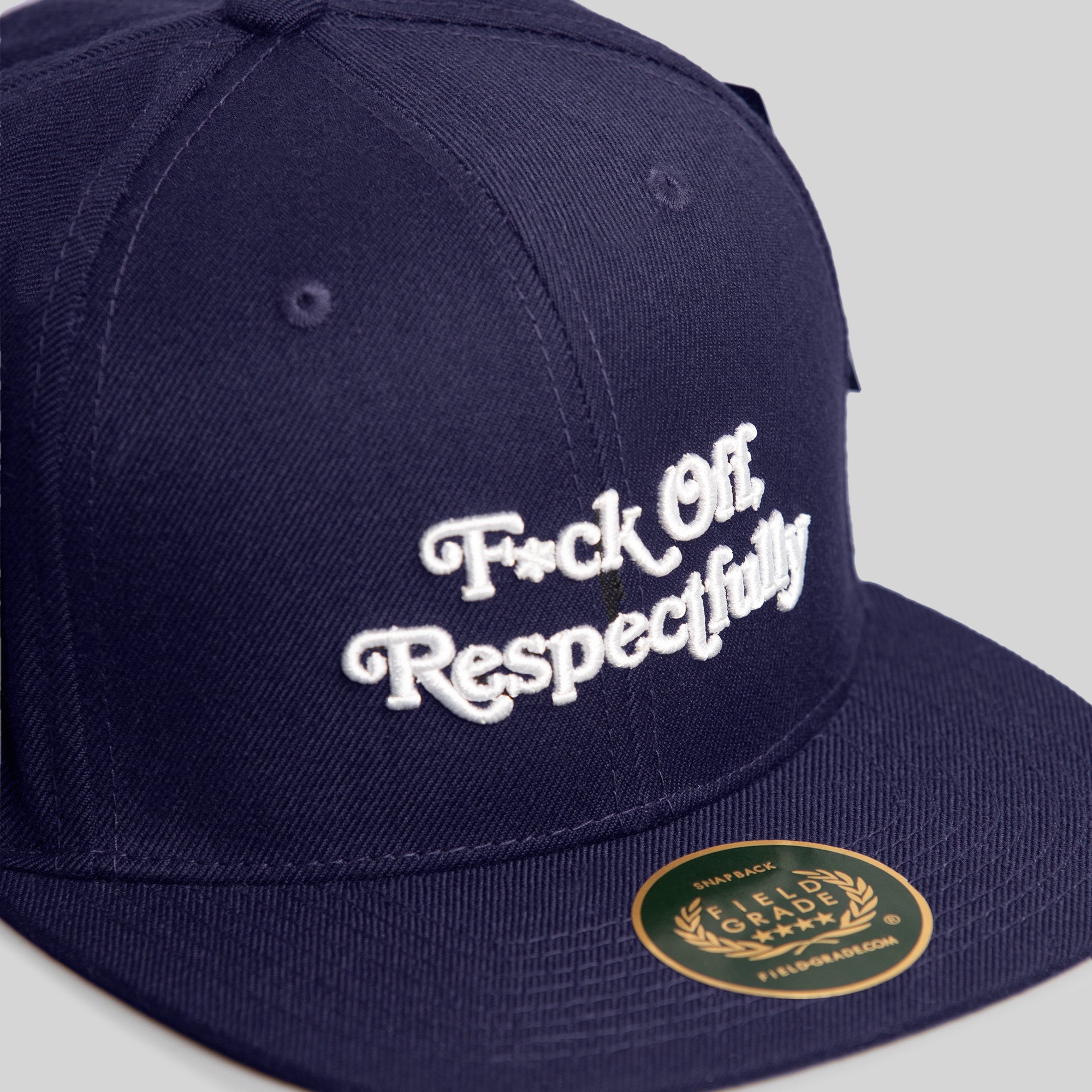 RESPECTFULLY DEEP NAVY SNAPBACK HAT