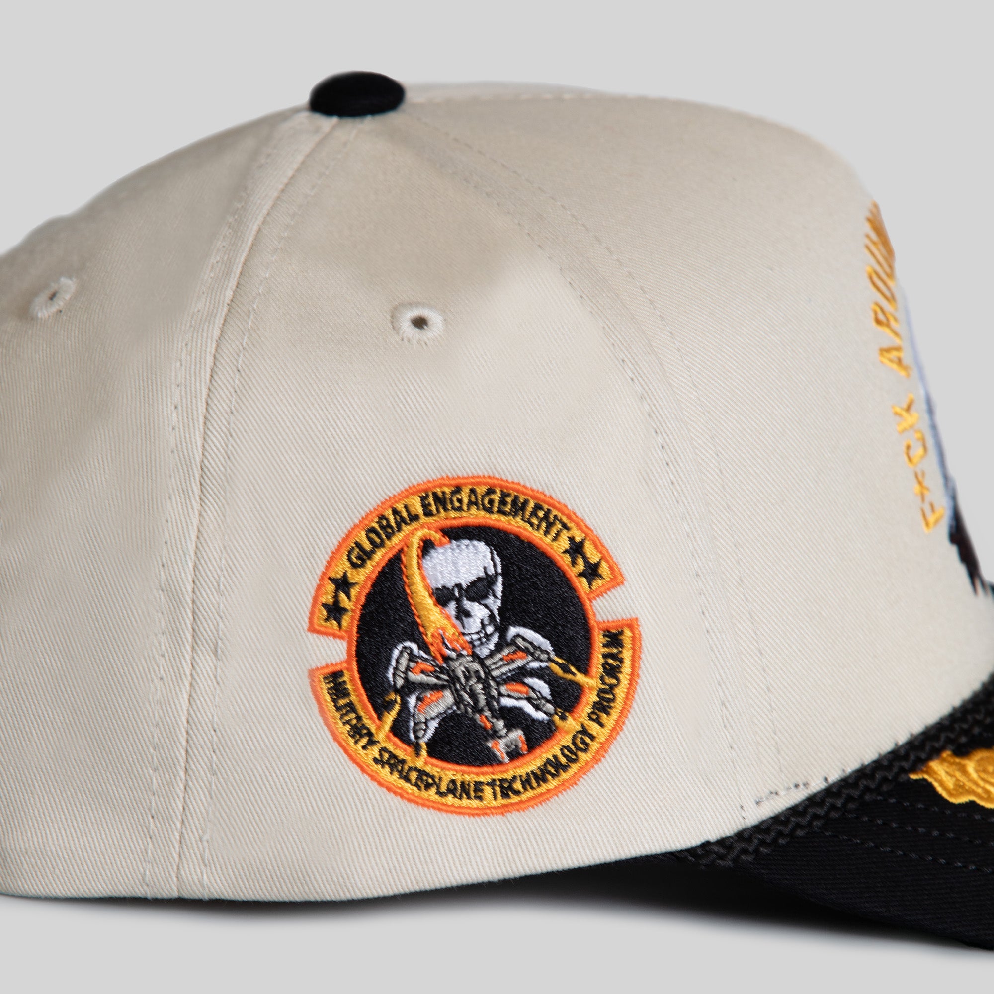 F*CK AROUND AND FIND OUT SAND BLACK TWILL TRUCKER