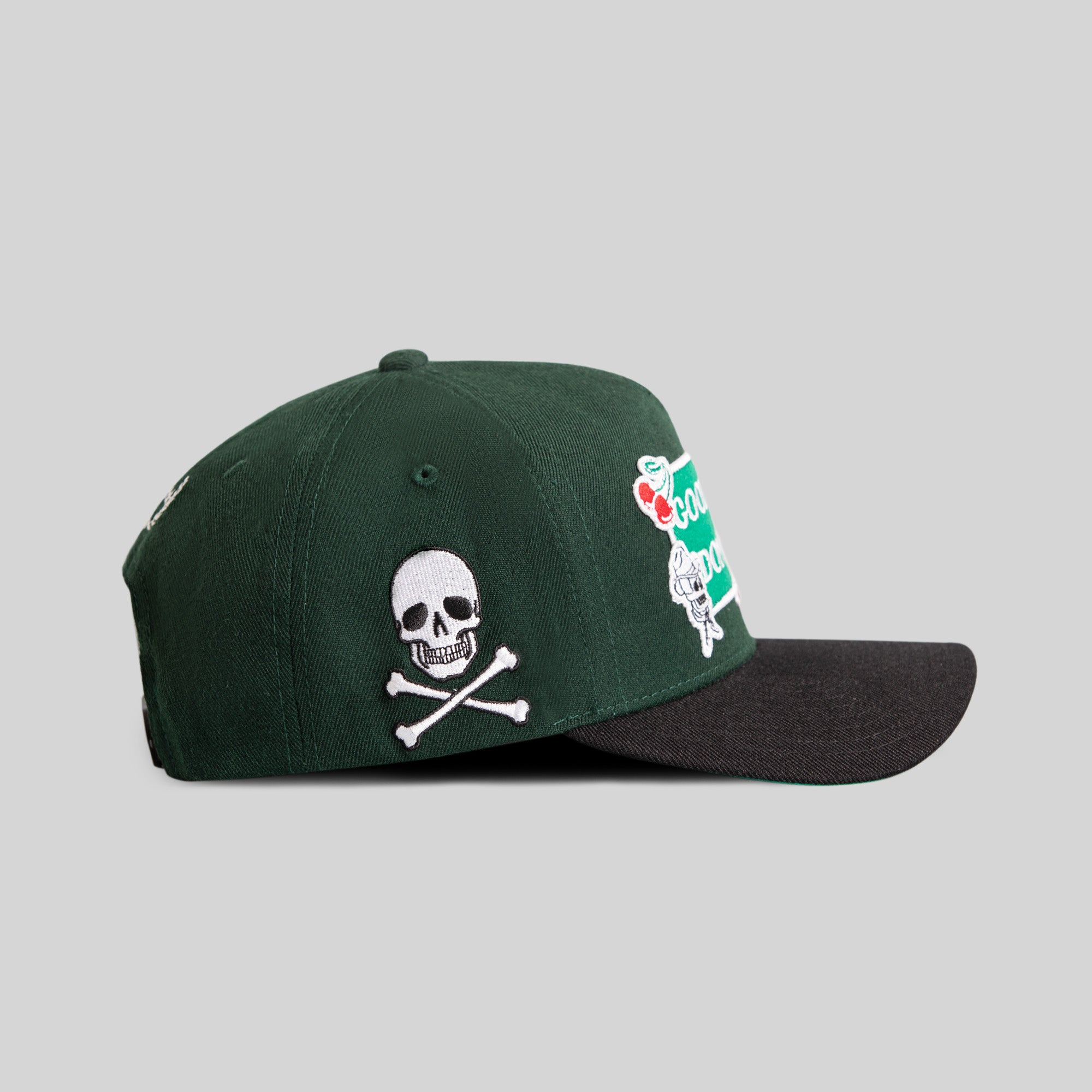 GOOD LUCK DON'T DIE EMERALD BLACK WOOL TRUCKER