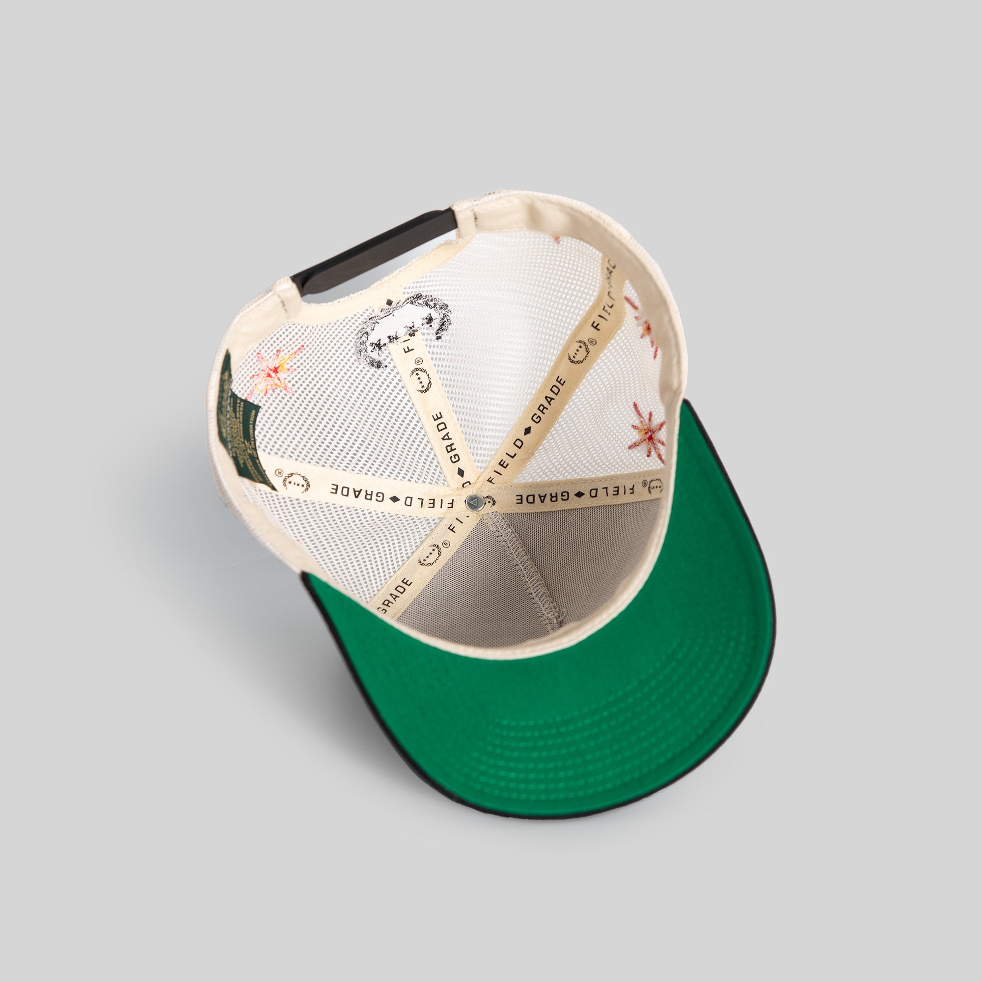 HIGH ROLLERS SAND BLACK TWILL MESH TRUCKER