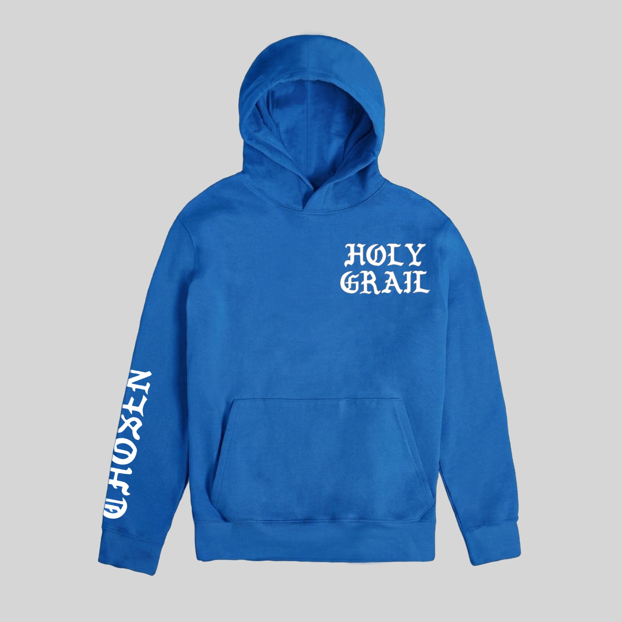 HOLY GRAIL COBALT BLUE POLY COTTON HOODIE