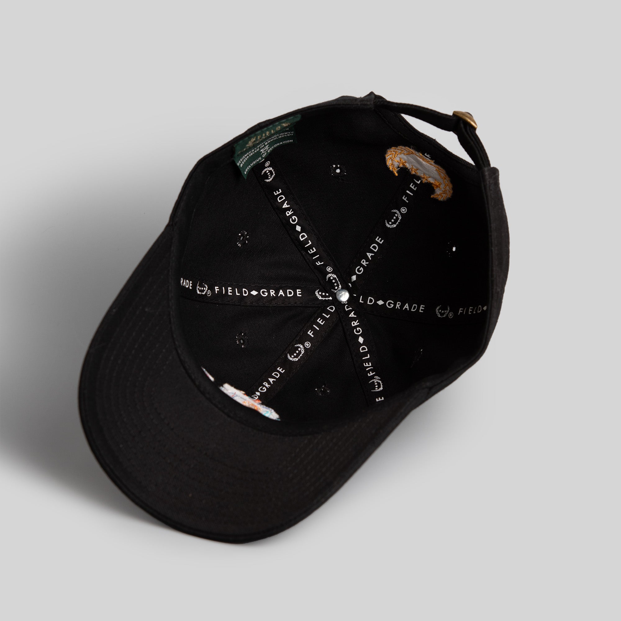 ALL HUSTLE NO LUCK BLACK RELAXED FIT HAT