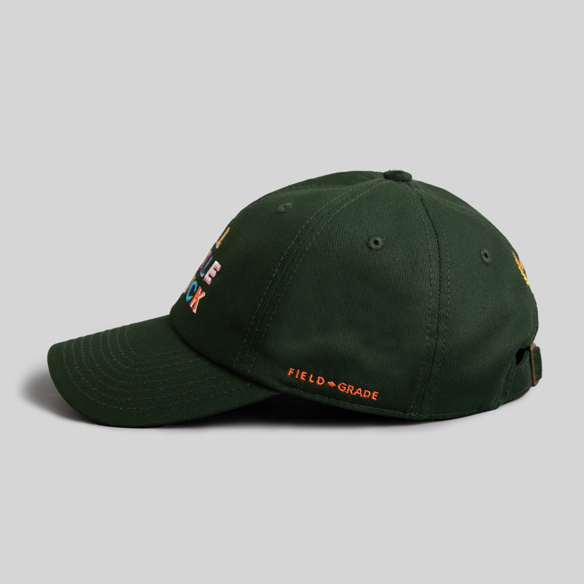 ALL HUSTLE NO LUCK FG GREEN RELAXED FIT HAT