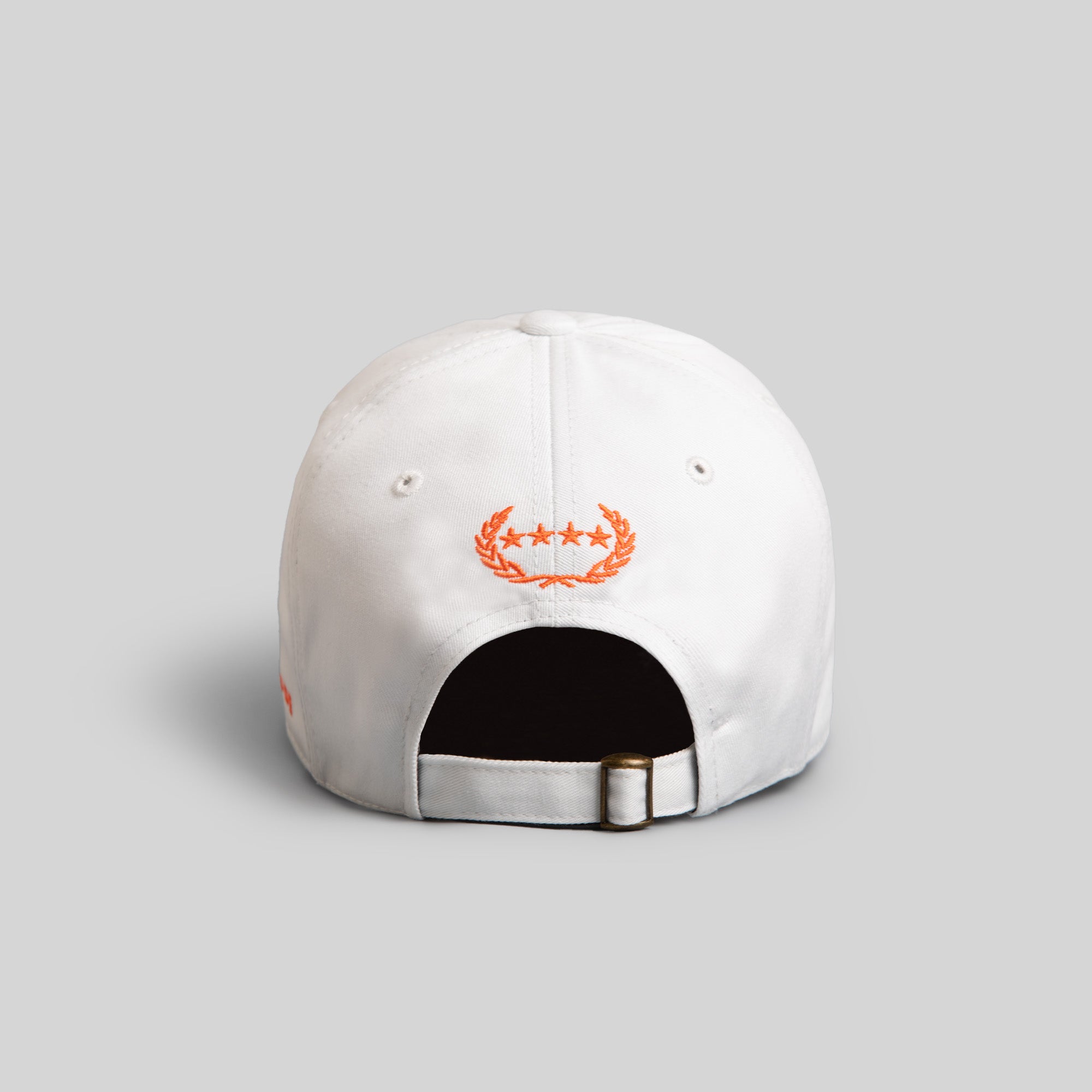 ALL HUSTLE NO LUCK WHITE RELAXED FIT HAT