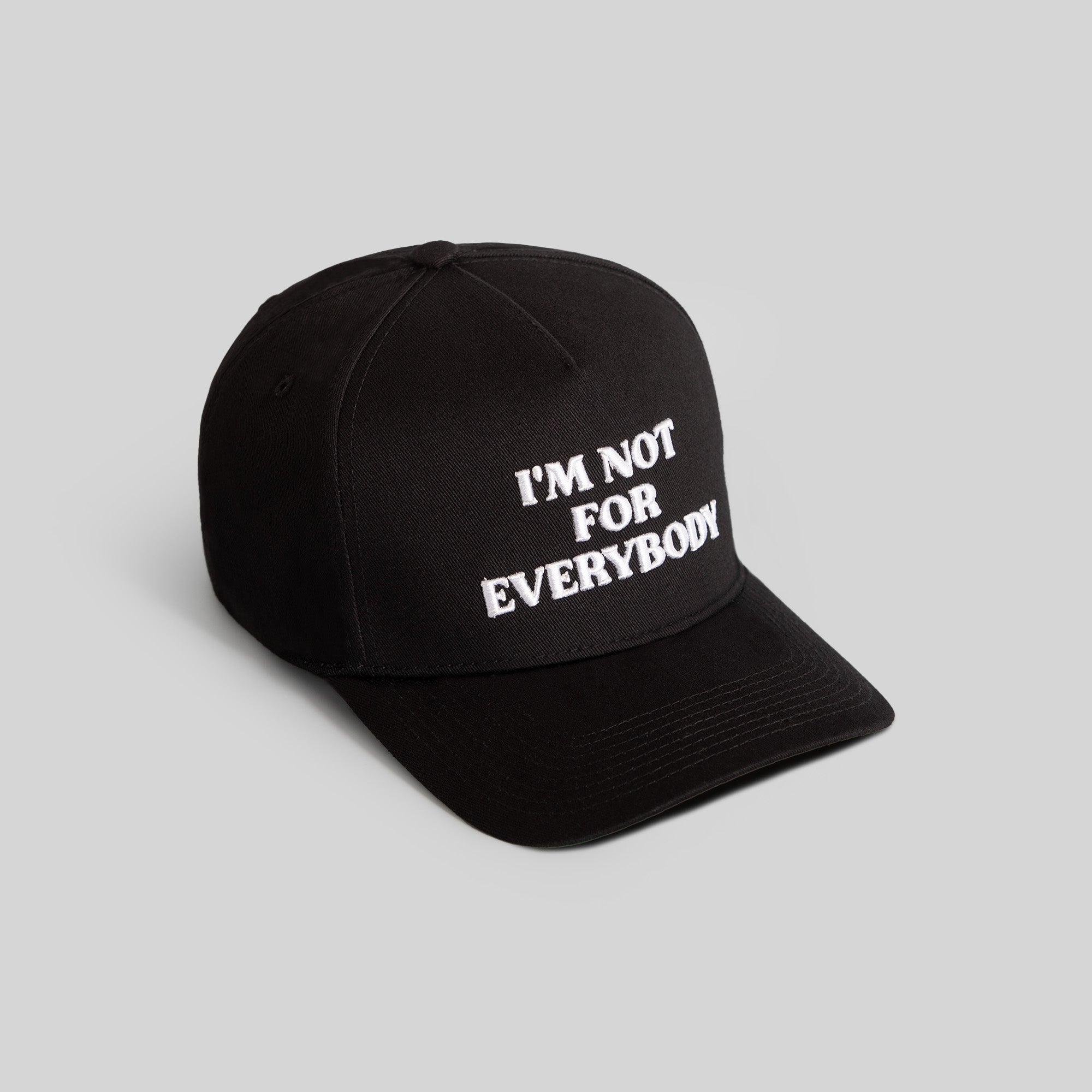 I'M NOT FOR EVERYBODY BLACK TWILL TRUCKER