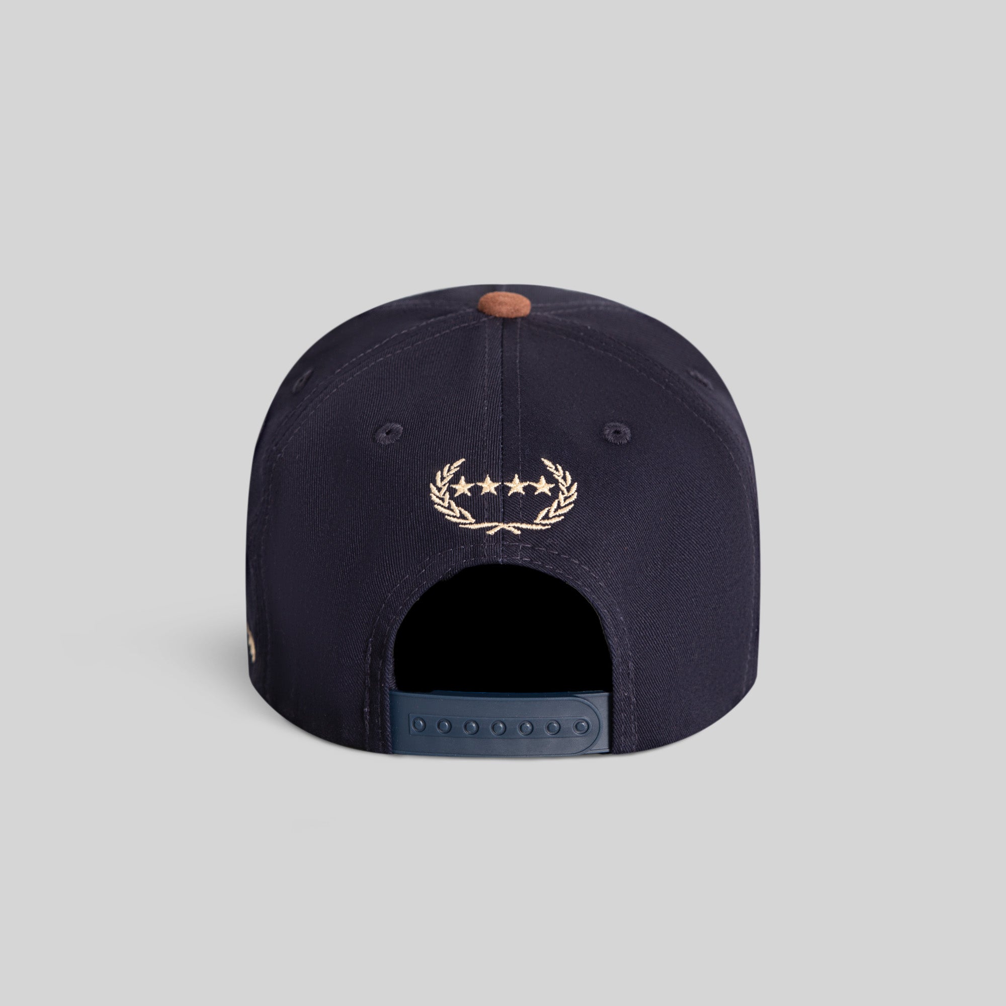 I'M NOT FOR EVERYBODY NAVY MOCHA TWILL SUEDE TRUCKER