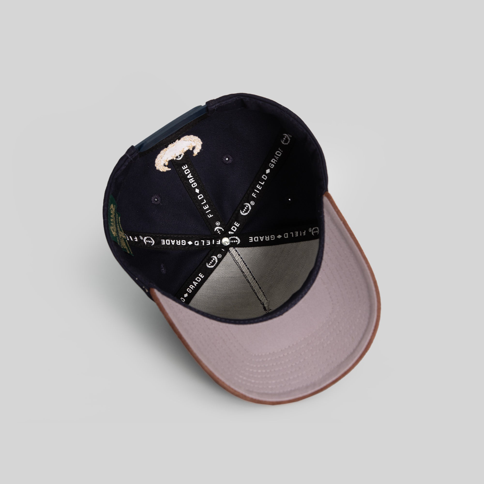 I'M NOT FOR EVERYBODY NAVY MOCHA TWILL SUEDE TRUCKER
