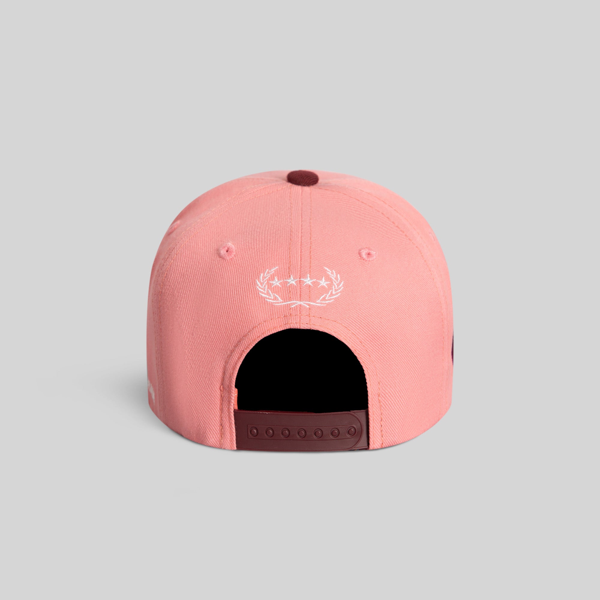 LEAVE YOUR FEELINGS PINK BORDEAUX WOOL TRUCKER
