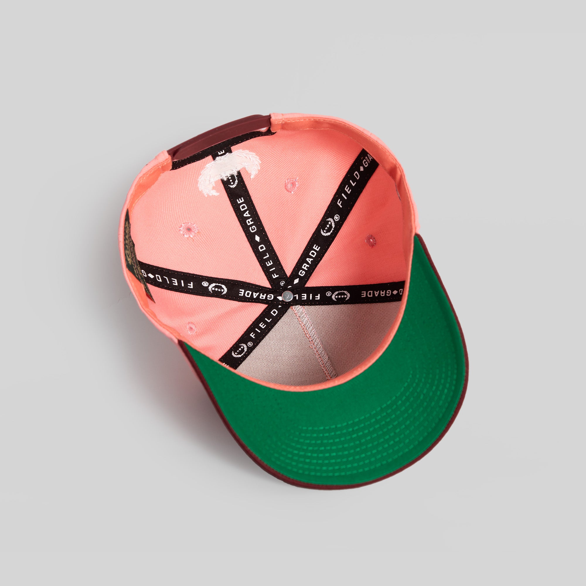 LEAVE YOUR FEELINGS PINK BORDEAUX WOOL TRUCKER