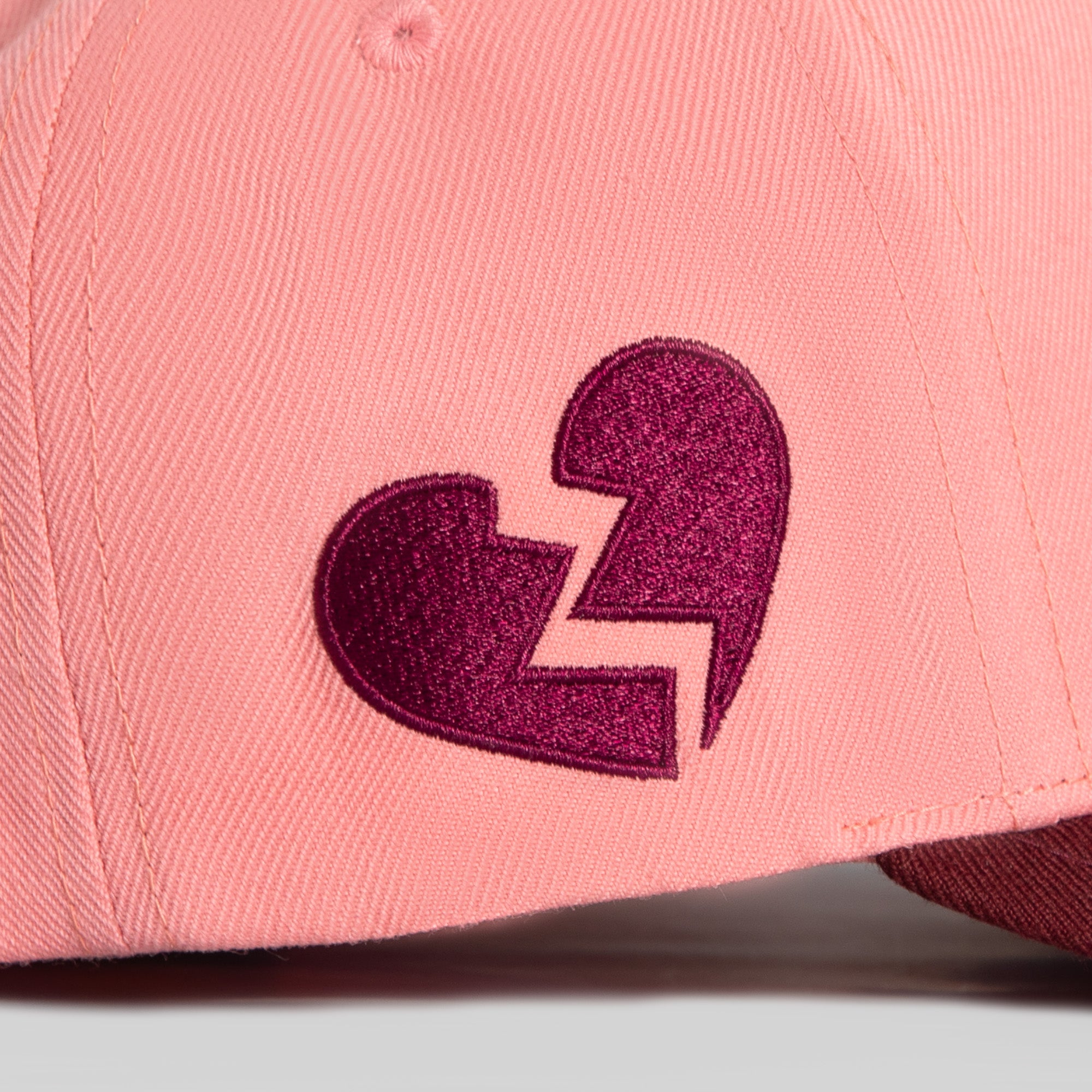 LEAVE YOUR FEELINGS PINK BORDEAUX WOOL TRUCKER