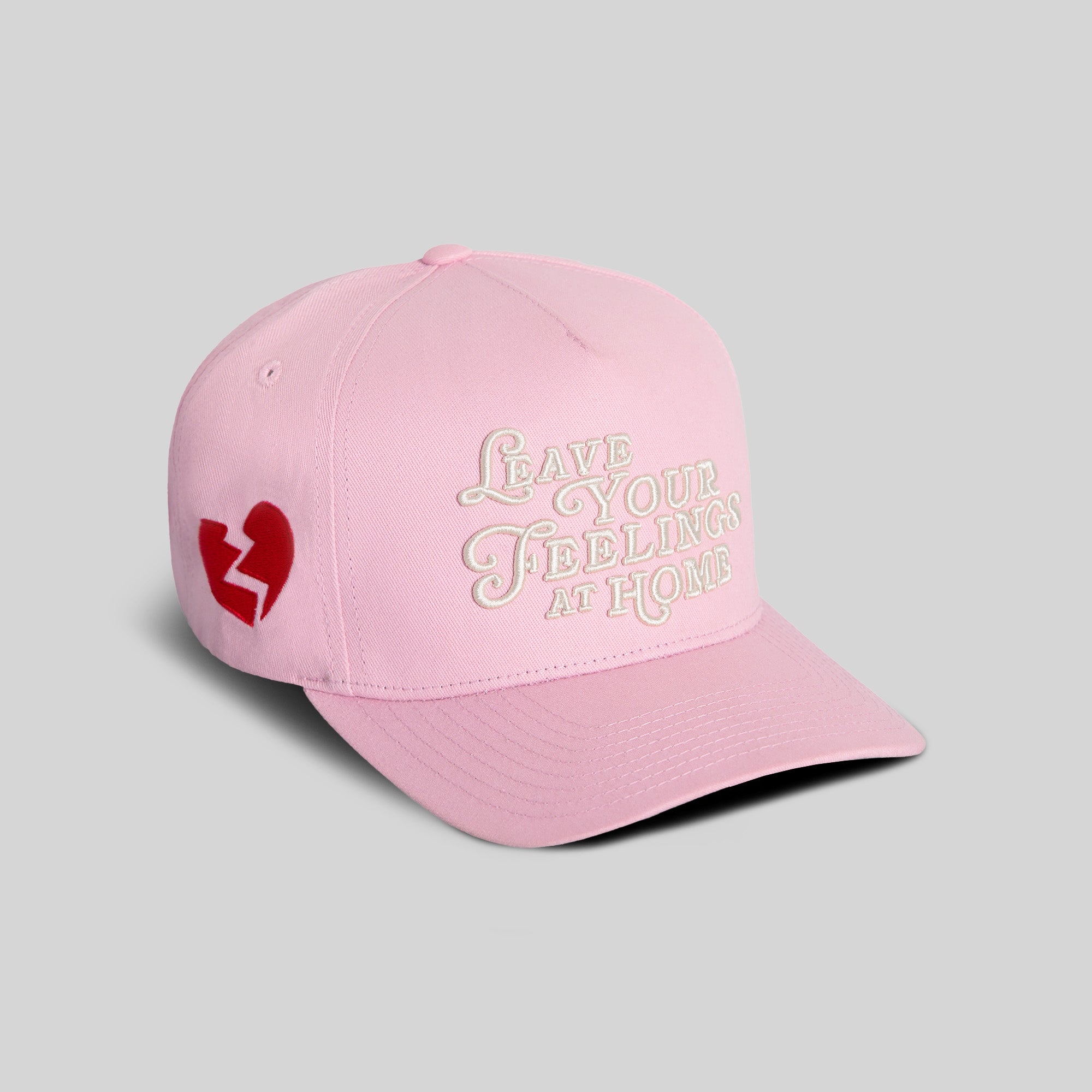 LEAVE YOUR FEELINGS ROSE WOOL TRUCKER