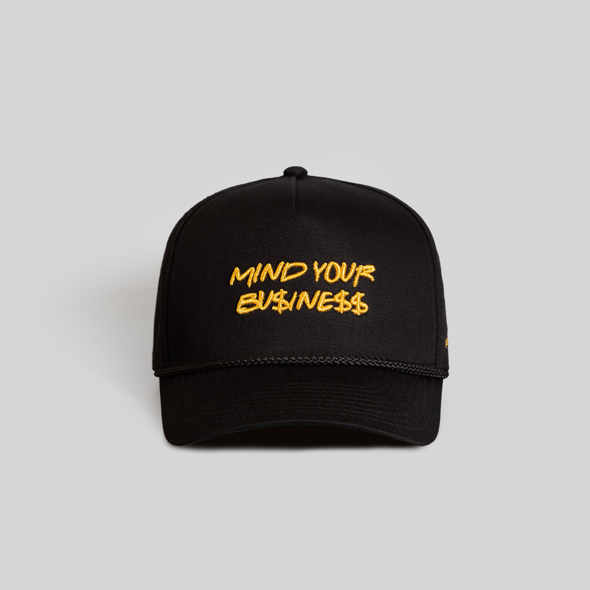 MIND YOUR BUSINESS BLACK TWILL TRUCKER