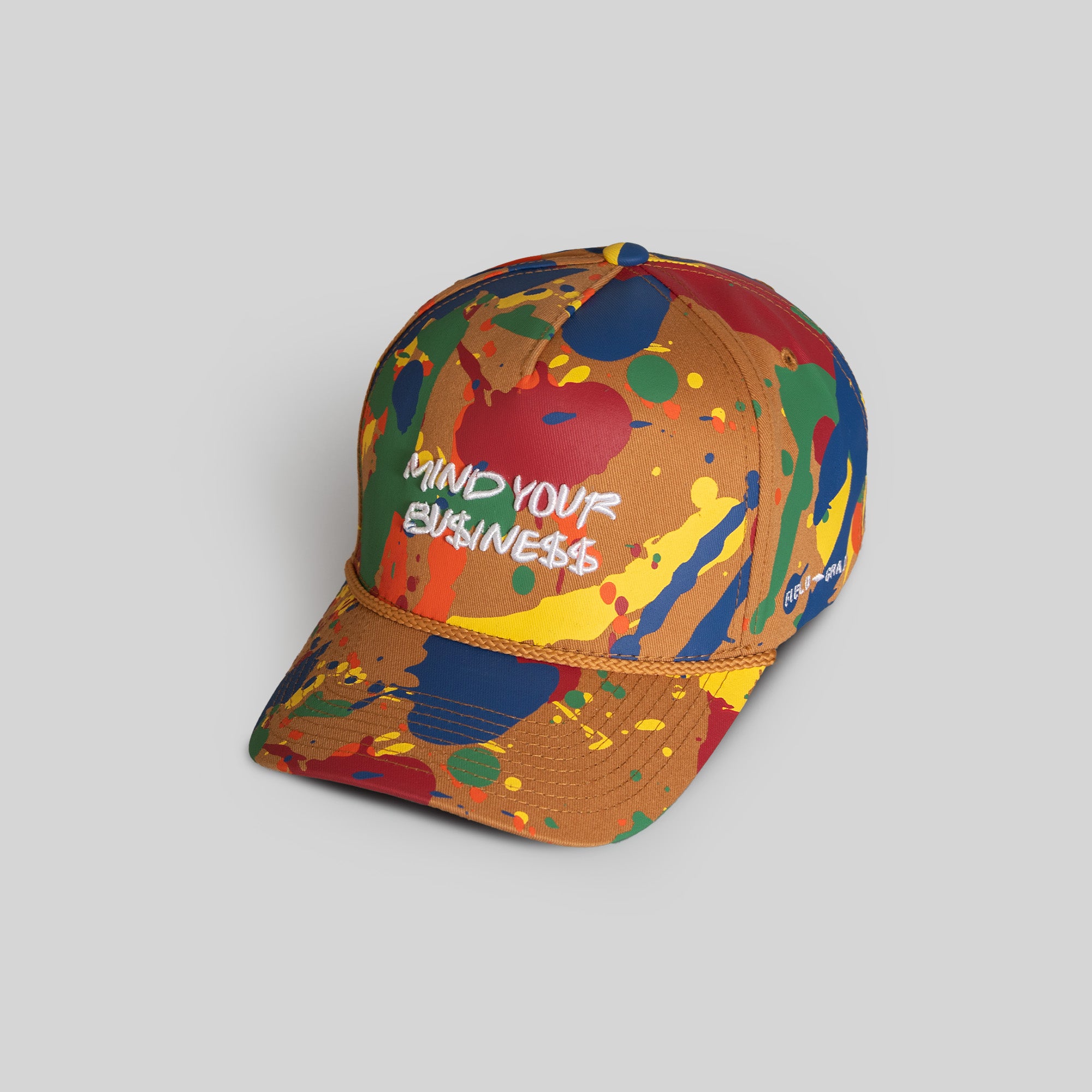 MIND YOUR BUSINESS PRIMARY SPLATTER TWILL TRUCKER