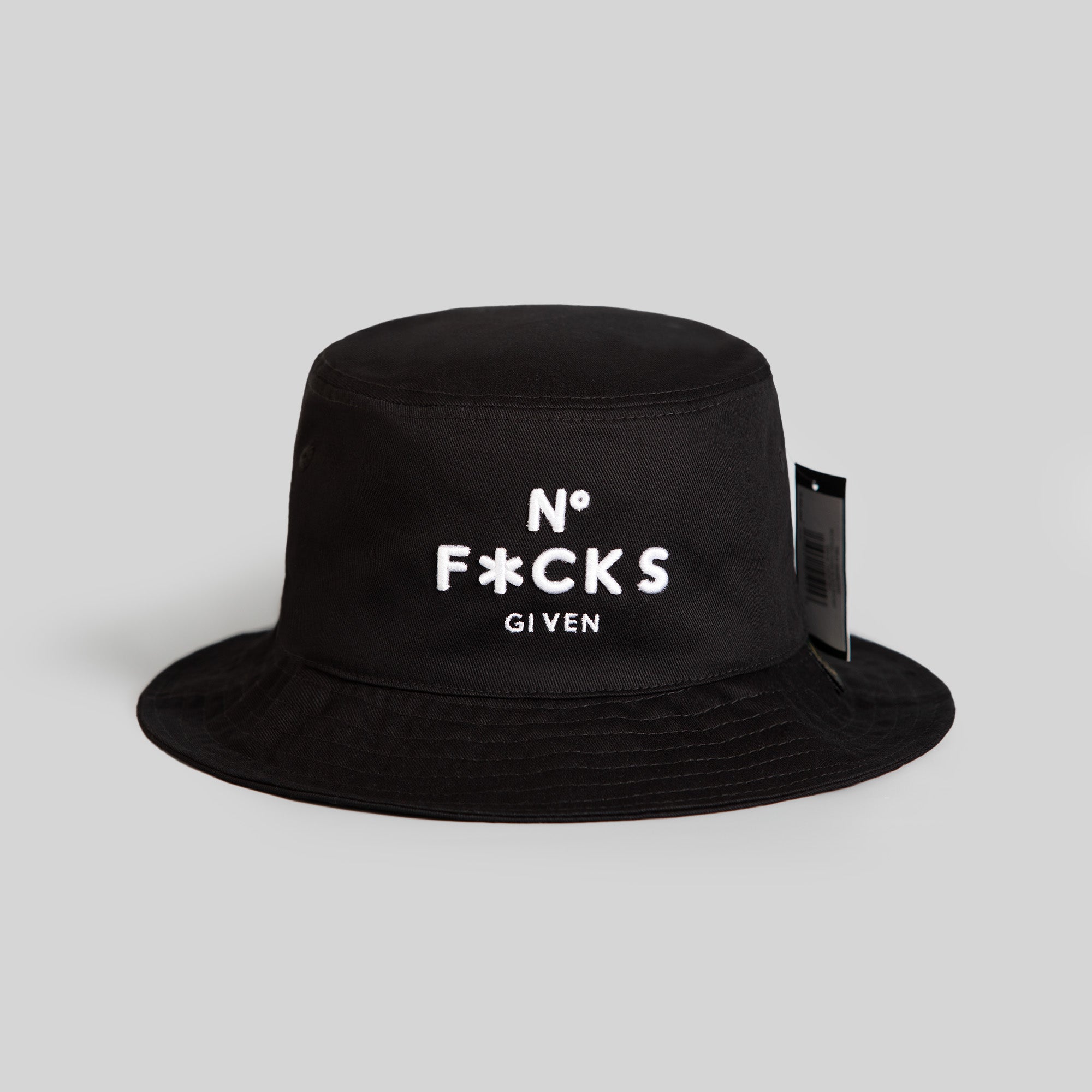 NO F*CKS GIVEN BLACK BUCKET HAT