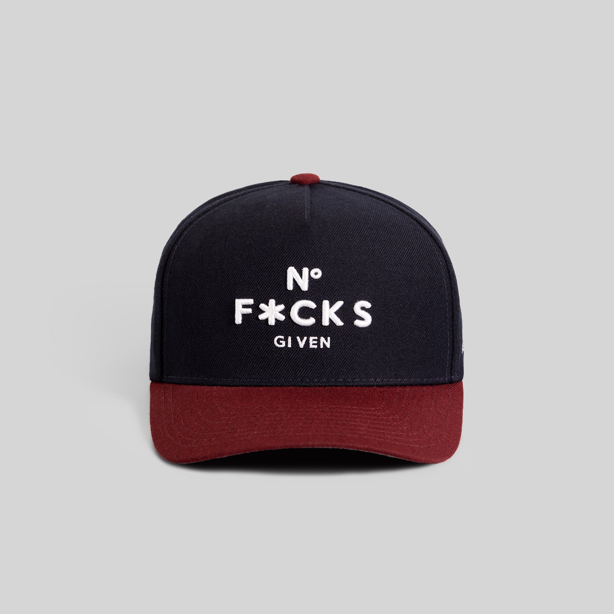 NO F*CKS GIVEN DEEP NAVY BORDEAUX TRUCKER HAT