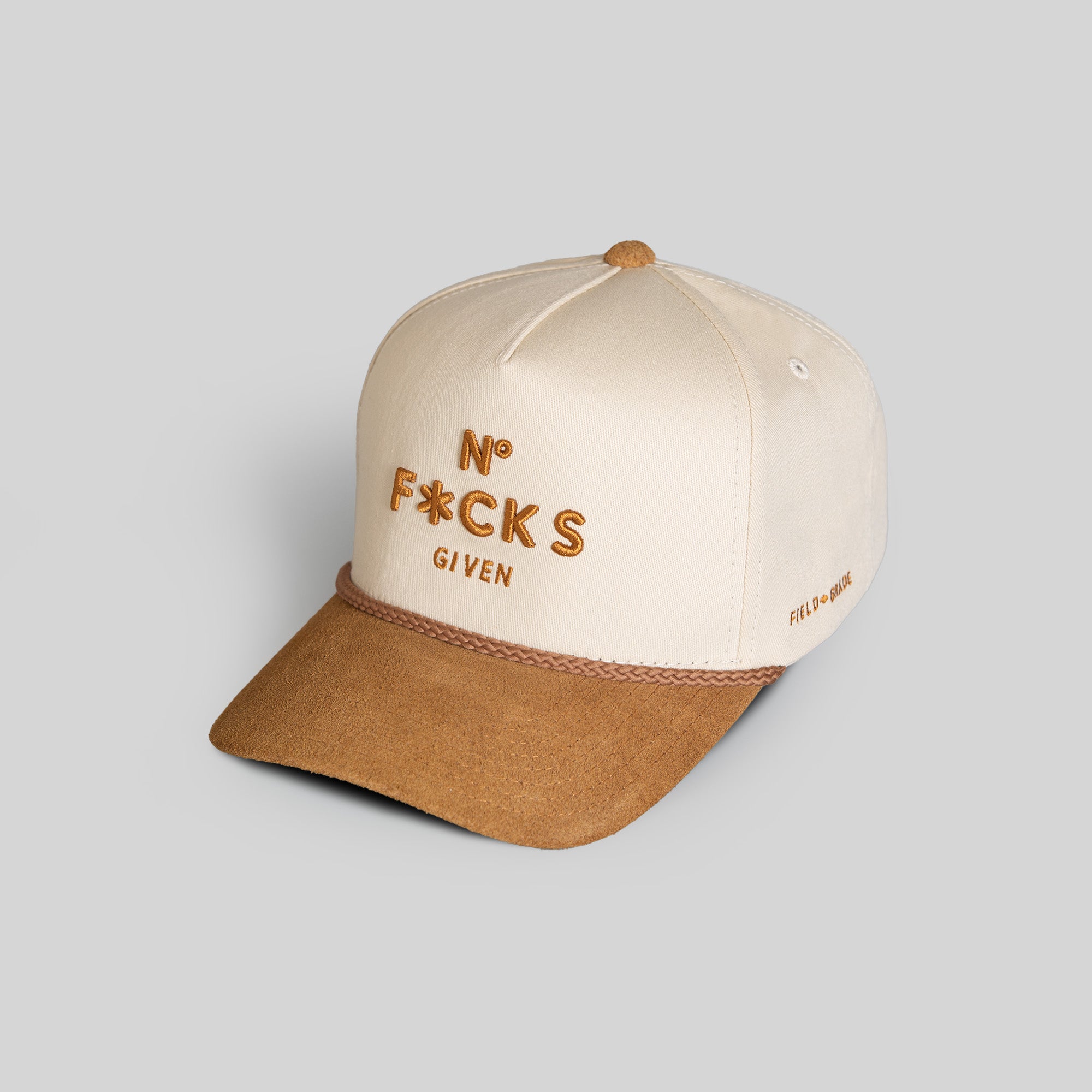 NO F*CKS GIVEN SAND WHEAT TWILL SUEDE TRUCKER