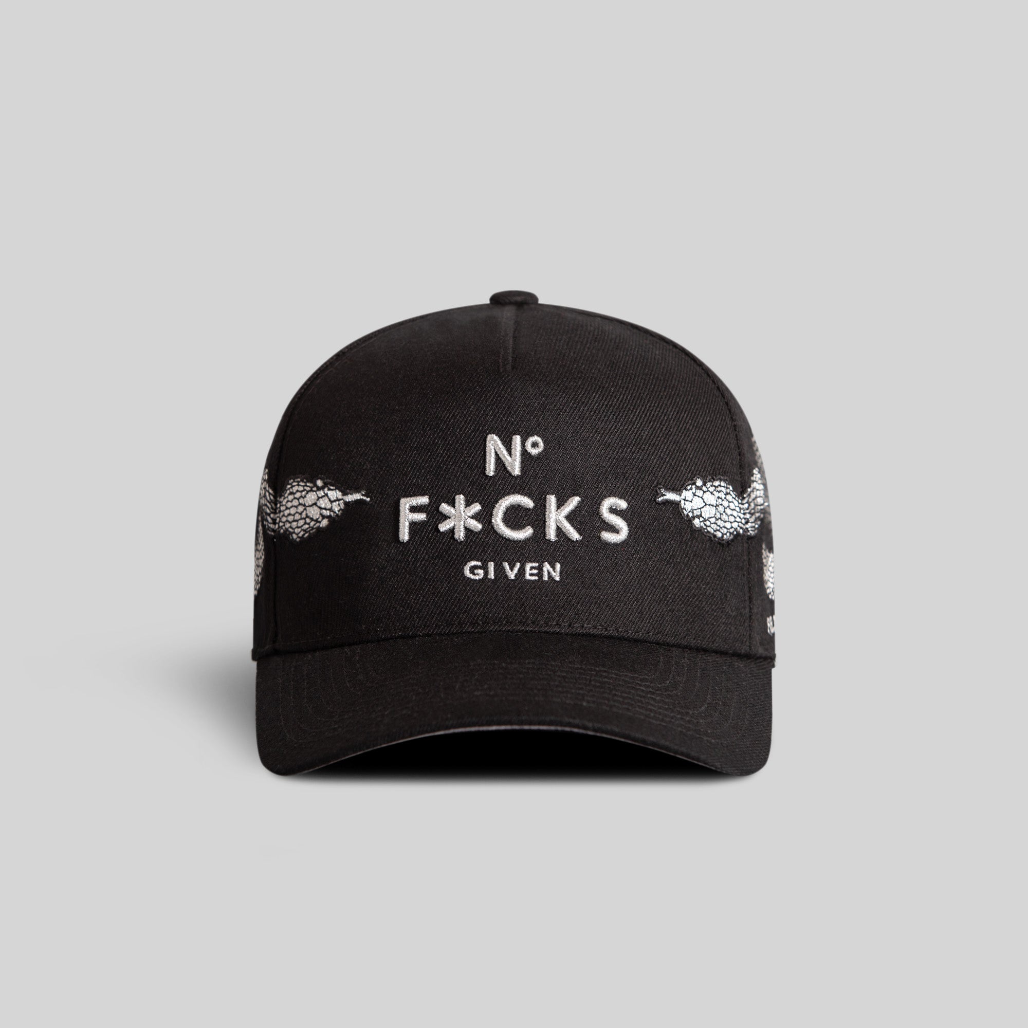 NO F*CKS GIVEN SERPENT BLACK WOOL TRUCKER