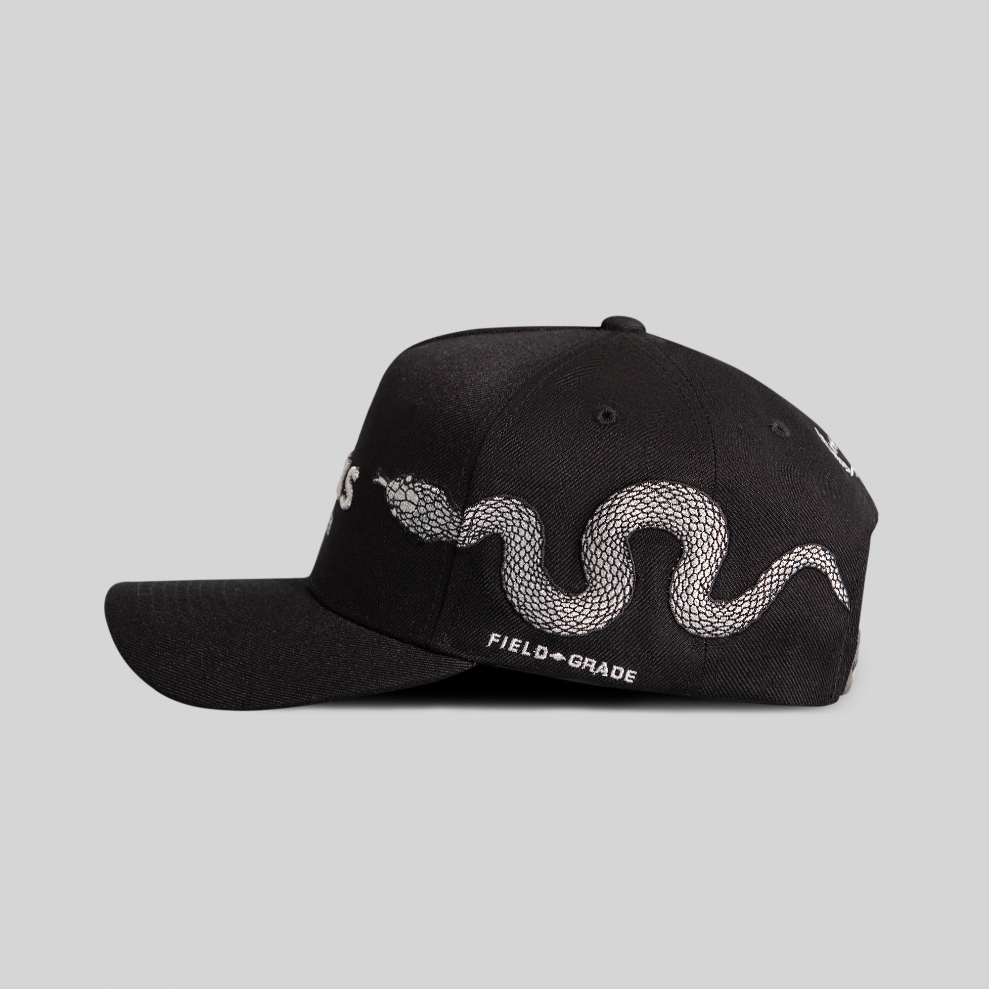 NO F*CKS GIVEN SERPENT BLACK WOOL TRUCKER