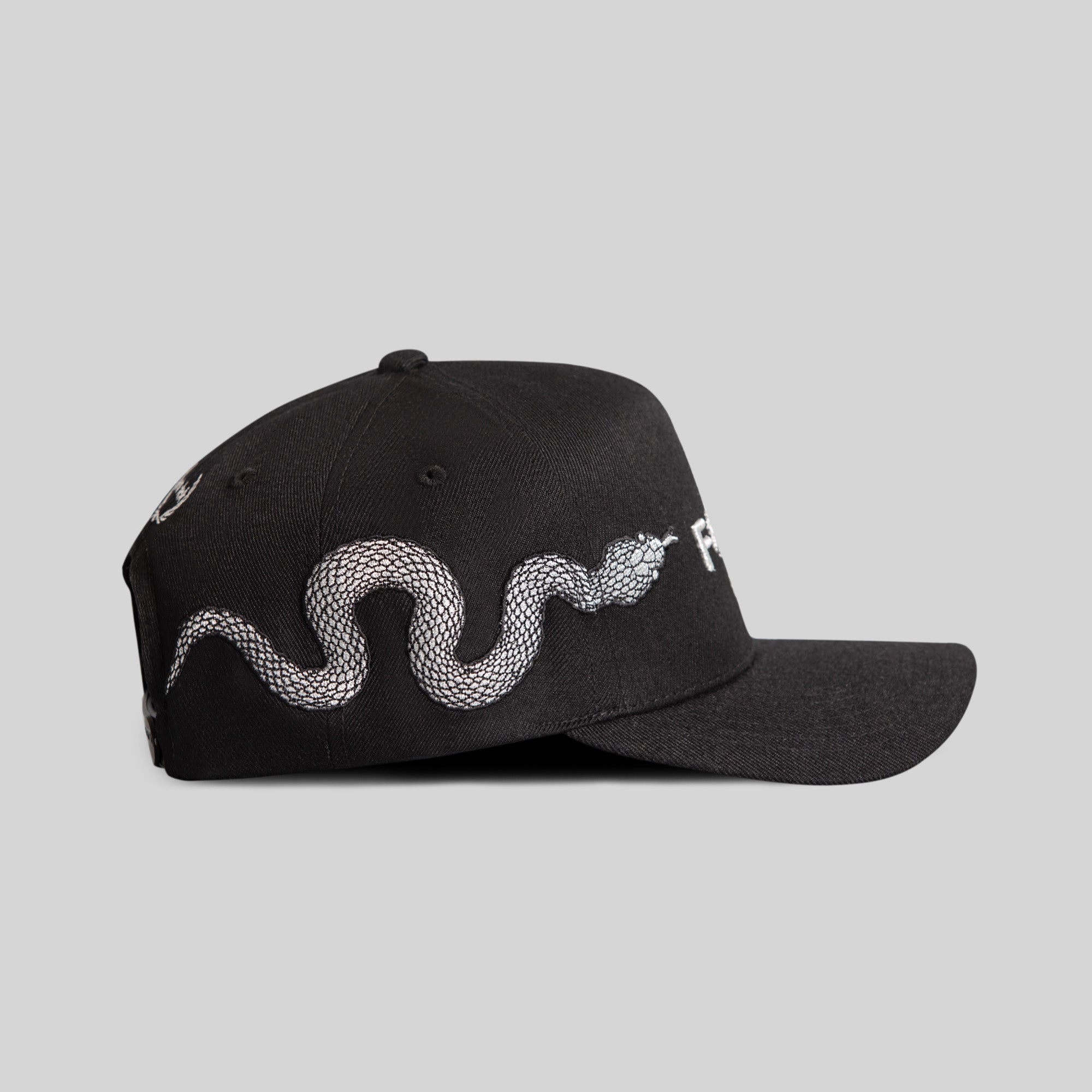 NO F*CKS GIVEN SERPENT BLACK WOOL TRUCKER
