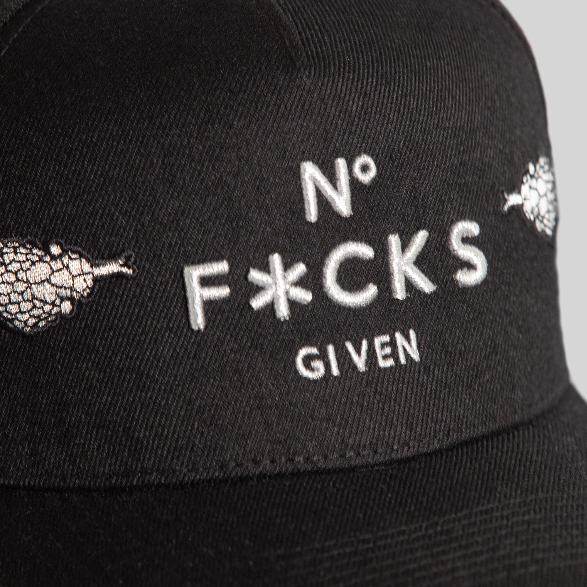 NO F*CKS GIVEN SERPENT BLACK WOOL TRUCKER