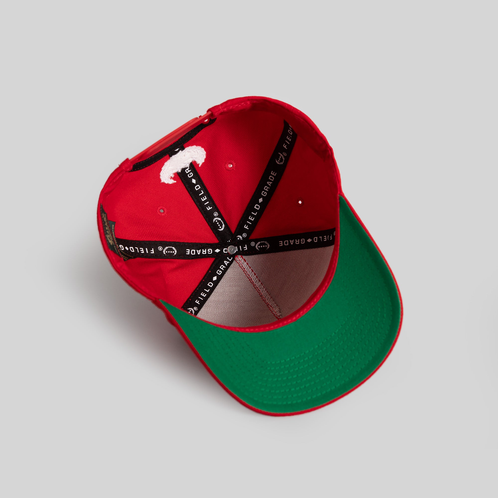 NO PHOTOS PLEASE VARSITY RED TRUCKER
