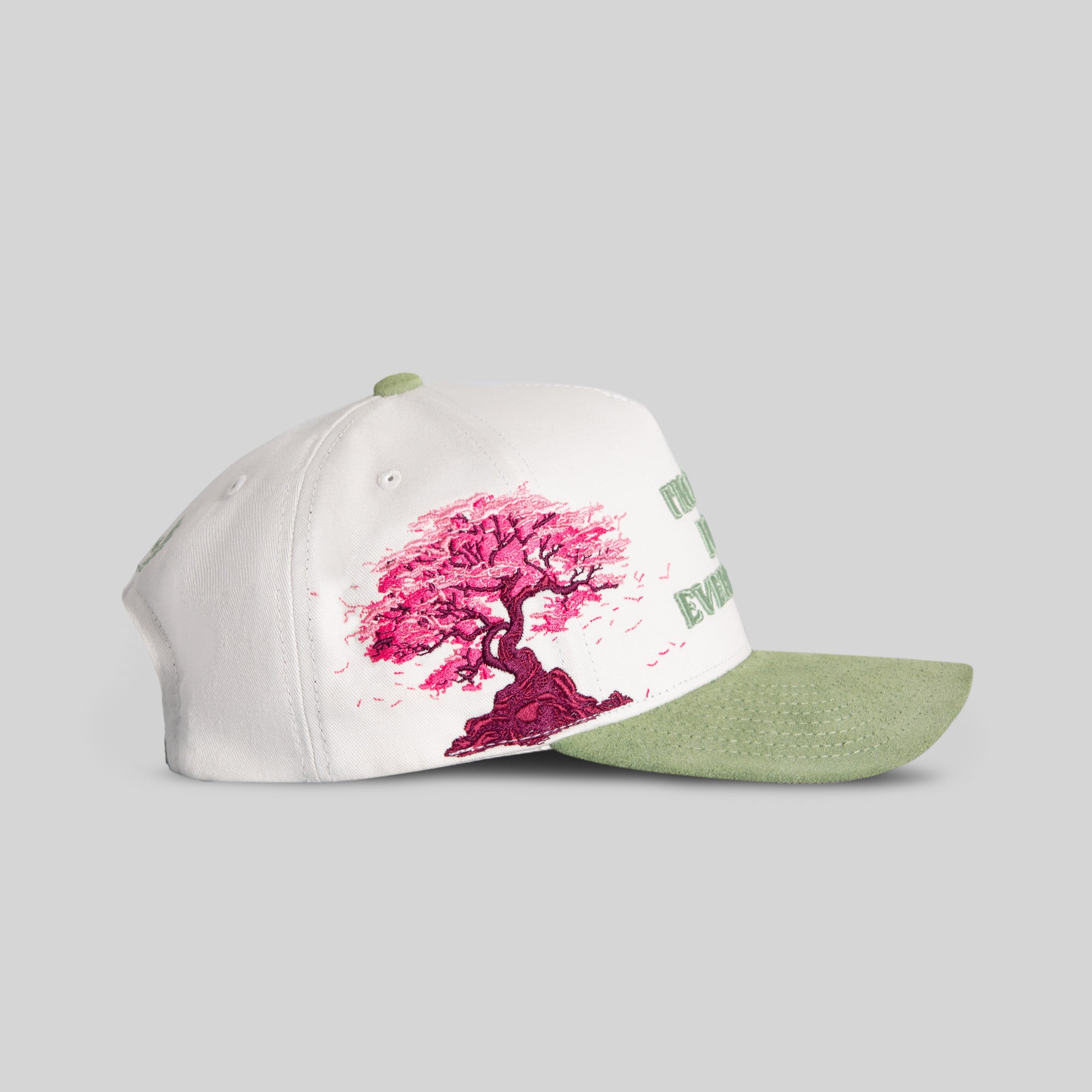 I'M NOT FOR EVERYBODY CHERRY BLOSSOM TWILL SUEDE TRUCKER